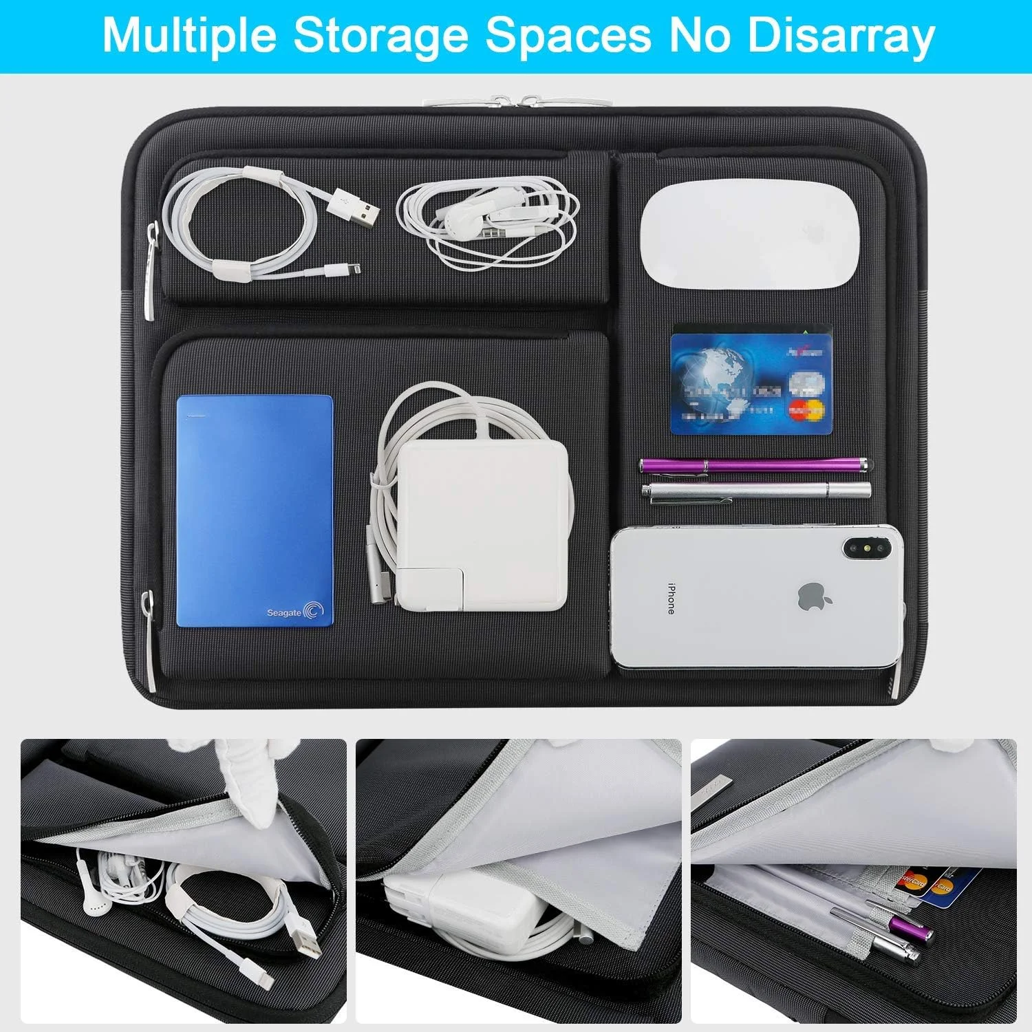 کیف محافظ لپ تاپ 360 درجه Lacdo برای مک بوک پرو 14 اینچی M5/M4/M3/M2/M1 Pro Max A3434 A3112 A3401 A3185 A2918 A2992 2025-2021، کیف کامپیوتر 13.8 اینچی Surface Laptop 7th Copilot+PC، مشکی کیف محافظ لپ تاپ 360 درجه Lacdo برای مک بوک پرو 14 اینچی M5/M4/M3/M2/M1 Pro Max A3434 A3112 A3401 A3185 A2918 A2992 2025-2021، کیف کامپیوتر 13.8 اینچی Surface Laptop 7th Copilot+PC، مشکی