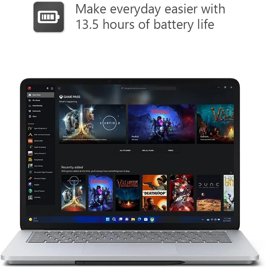 لپ تاپ استودیو Microsoft Surface - لپ تاپ لمسی 14.4 اینچی (پلاتینیوم) - پردازنده Intel Gen 11 i7، رم 32 گیگابایت، SSD 2 ترابایت - Windows 11 Home - نسخه 2022 لپ تاپ استودیو Microsoft Surface - لپ تاپ لمسی 14.4 اینچی (پلاتینیوم) - پردازنده Intel Gen 11 i7، رم 32 گیگابایت، SSD 2 ترابایت - Windows 11 Home - نسخه 2022