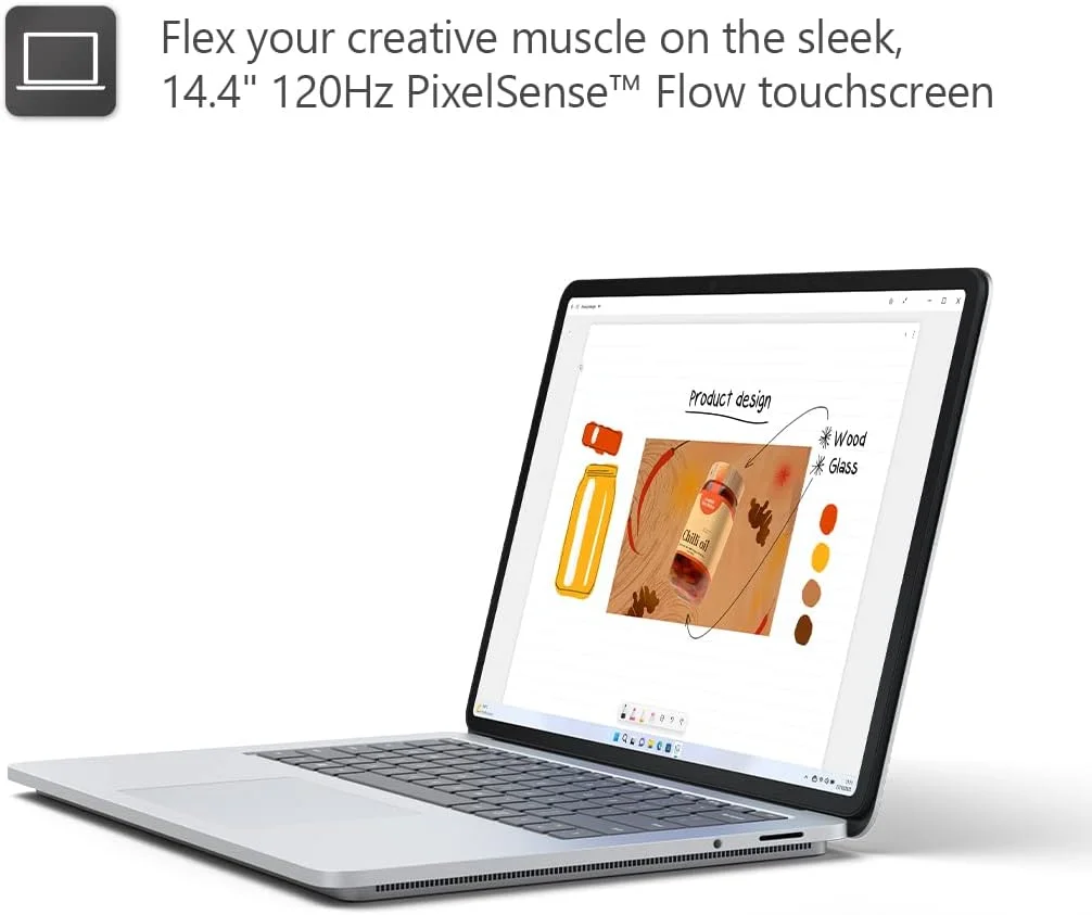 لپ تاپ استودیو Microsoft Surface - لپ تاپ لمسی 14.4 اینچی (پلاتینیوم) - پردازنده Intel Gen 11 i7، رم 32 گیگابایت، SSD 2 ترابایت - Windows 11 Home - نسخه 2022 لپ تاپ استودیو Microsoft Surface - لپ تاپ لمسی 14.4 اینچی (پلاتینیوم) - پردازنده Intel Gen 11 i7، رم 32 گیگابایت، SSD 2 ترابایت - Windows 11 Home - نسخه 2022