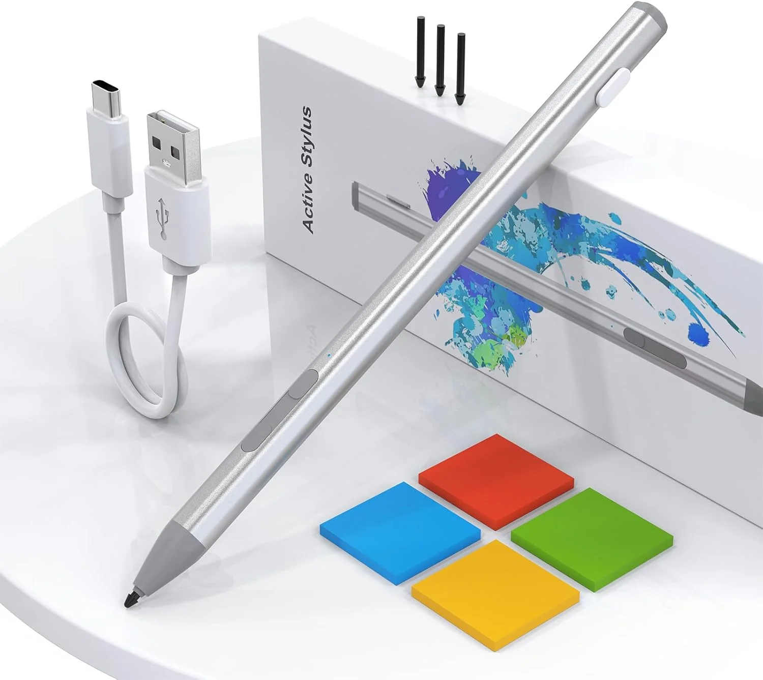 قلم لمسی مایکروسافت سرفیس - قلم برای سرفیس پرو 11/10/X/9/8/7/7+/6/5/Go 3/Go 2/Book/Laptop 5/Studio 2 با 4 نوک، 4096 سطح حساسیت به فشار، جلوگیری از لمس تصادفی کف دست، قابل شارژ، قلم مغناطیسی مایکروسافت قلم لمسی مایکروسافت سرفیس - قلم برای سرفیس پرو 11/10/X/9/8/7/7+/6/5/Go 3/Go 2/Book/Laptop 5/Studio 2 با 4 نوک، 4096 سطح حساسیت به فشار، جلوگیری از لمس تصادفی کف دست، قابل شارژ، قلم مغناطیسی مایکروسافت