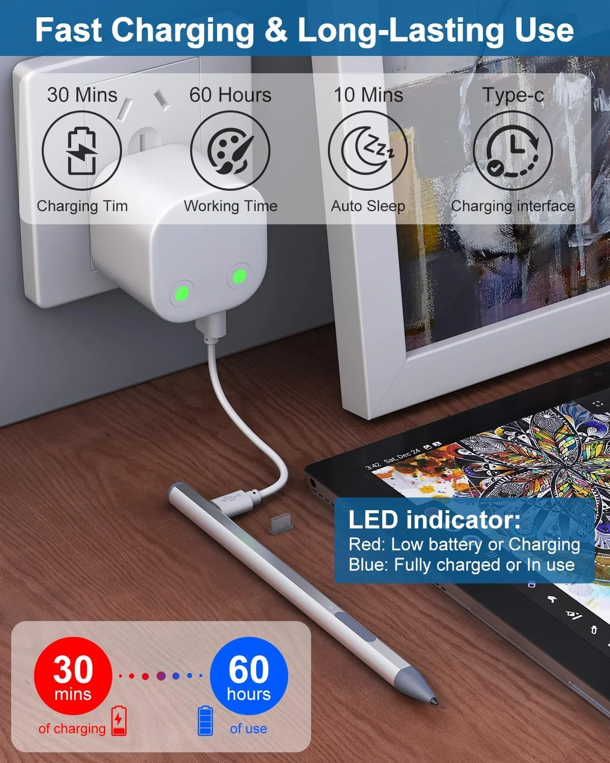 قلم لمسی مایکروسافت سرفیس - قلم برای سرفیس پرو 11/10/X/9/8/7/7+/6/5/Go 3/Go 2/Book/Laptop 5/Studio 2 با 4 نوک، 4096 سطح حساسیت به فشار، جلوگیری از لمس تصادفی کف دست، قابل شارژ، قلم مغناطیسی مایکروسافت قلم لمسی مایکروسافت سرفیس - قلم برای سرفیس پرو 11/10/X/9/8/7/7+/6/5/Go 3/Go 2/Book/Laptop 5/Studio 2 با 4 نوک، 4096 سطح حساسیت به فشار، جلوگیری از لمس تصادفی کف دست، قابل شارژ، قلم مغناطیسی مایکروسافت