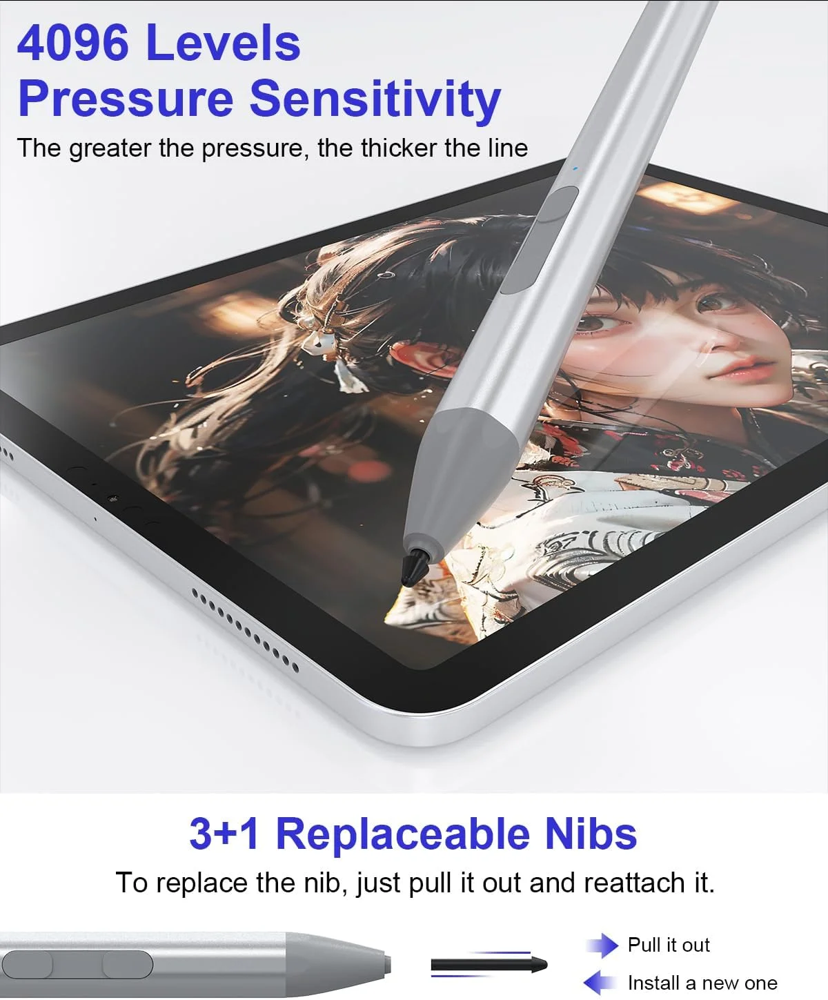 قلم لمسی مایکروسافت سرفیس - قلم برای سرفیس پرو 11/10/X/9/8/7/7+/6/5/Go 3/Go 2/Book/Laptop 5/Studio 2 با 4 نوک، 4096 سطح حساسیت به فشار، جلوگیری از لمس تصادفی کف دست، قابل شارژ، قلم مغناطیسی مایکروسافت قلم لمسی مایکروسافت سرفیس - قلم برای سرفیس پرو 11/10/X/9/8/7/7+/6/5/Go 3/Go 2/Book/Laptop 5/Studio 2 با 4 نوک، 4096 سطح حساسیت به فشار، جلوگیری از لمس تصادفی کف دست، قابل شارژ، قلم مغناطیسی مایکروسافت