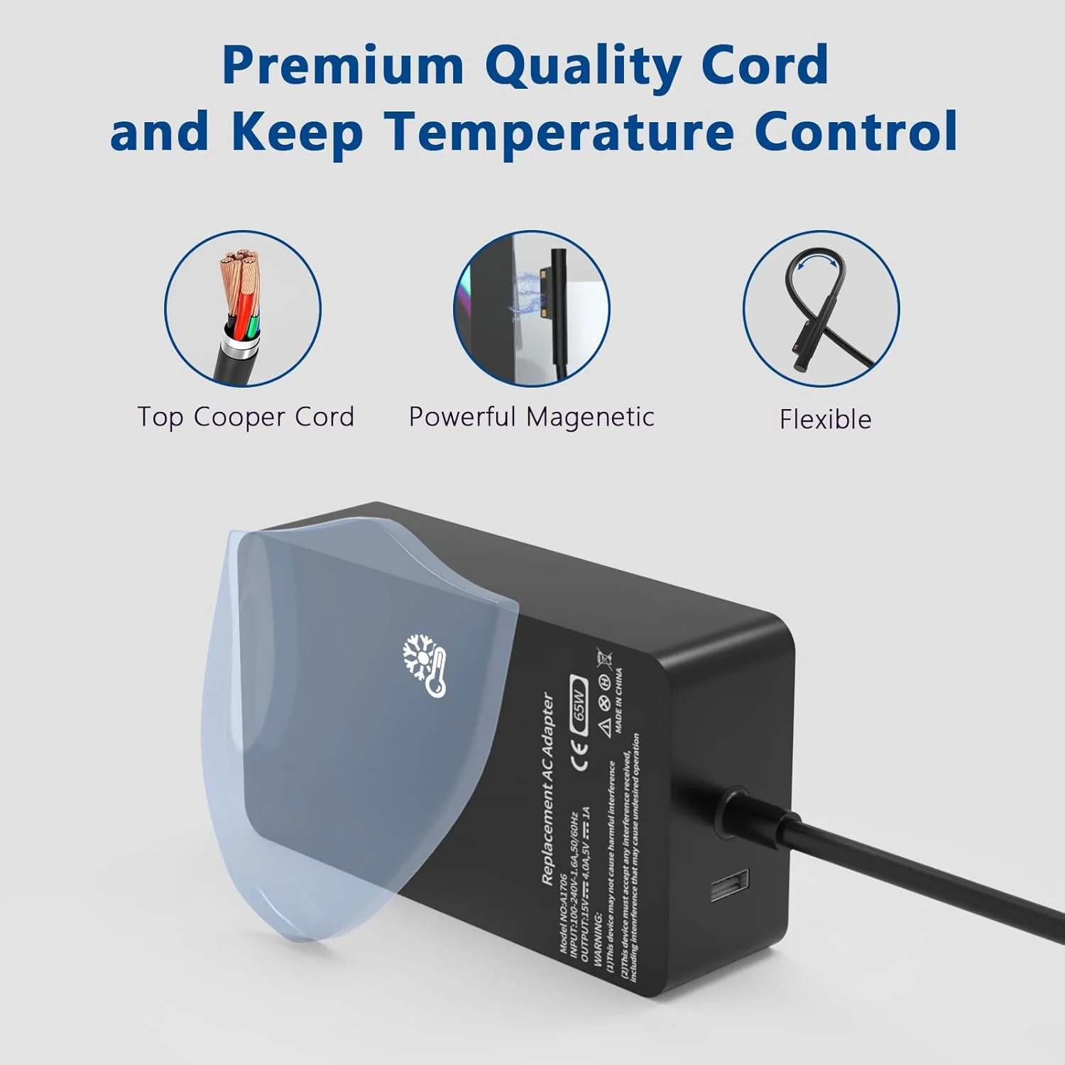 شارژر 65 واتی Ruilezyo Surface Pro مناسب برای Microsoft Surface Pro 3/4/5/6/7/8/X، لپتاپ/تبلت Surface Book، مناسب برای مدلهای 1706 1800 1625، سازگار با 65W-44W-36W-24W شارژر 65 واتی Ruilezyo Surface Pro مناسب برای Microsoft Surface Pro 3/4/5/6/7/8/X، لپتاپ/تبلت Surface Book، مناسب برای مدلهای 1706 1800 1625، سازگار با 65W-44W-36W-24W