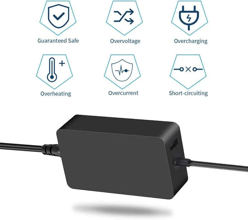 شارژر 65 واتی سرفیس پرو سازگار با Microsoft Surface Pro 10 9 8 7 6 5 4 3، Surface Laptop / Studio/Go 7 6 5 4 3 2 1، Surface Go 4 3 2 1، Surface Book تبلت، نوت بوک، آداپتور برق شارژر 65 واتی سرفیس پرو سازگار با Microsoft Surface Pro 10 9 8 7 6 5 4 3، Surface Laptop / Studio/Go 7 6 5 4 3 2 1، Surface Go 4 3 2 1، Surface Book تبلت، نوت بوک، آداپتور برق