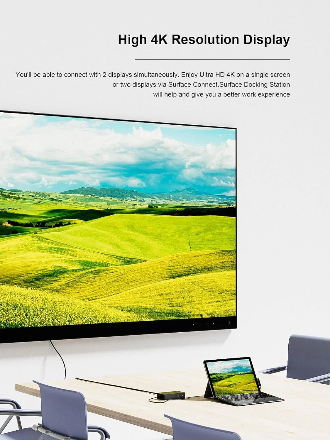 داک استیشن Surface 2 با منبع تغذیه 199 واتی، پورت نمایشگر Type-C 4K*2، انتقال داده USBA*2/Type C*2، اترنت 1G، سازگار با لپ تاپ Surface، Surface Go، Pro 9/8، Book 3/2 داک استیشن Surface 2 با منبع تغذیه 199 واتی، پورت نمایشگر Type-C 4K*2، انتقال داده USBA*2/Type C*2، اترنت 1G، سازگار با لپ تاپ Surface، Surface Go، Pro 9/8، Book 3/2