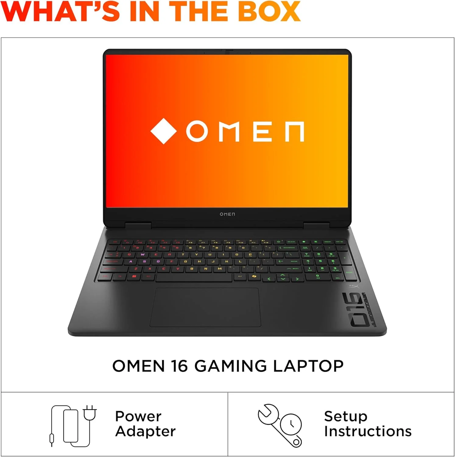لپ تاپ گیمینگ OMEN 16-am0018ne، صفحه نمایش 16 اینچی WQXGA، پردازنده Intel® Core™ i7-14650HX، رم 16 گیگابایتی DDR5، حافظه SSD 1 ترابایتی، کارت گرافیک 8 گیگابایتی NVIDIA® GeForce RTX™ 5060، صفحه کلید انگلیسی/عربی، ویندوز 11 هوم، مشکی سایه [BZ6B9EA]