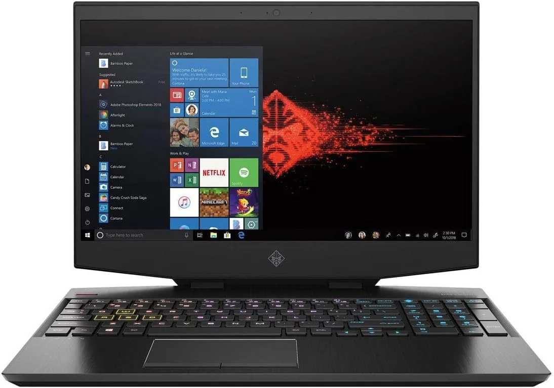 لپ تاپ گیمینگ HP Omen 15.6 اینچی، پردازنده i7، رم 16 گیگابایت، حافظه 512 گیگابایت، کارت گرافیک RTX 2060 - مشکی - 15-dh1050nr