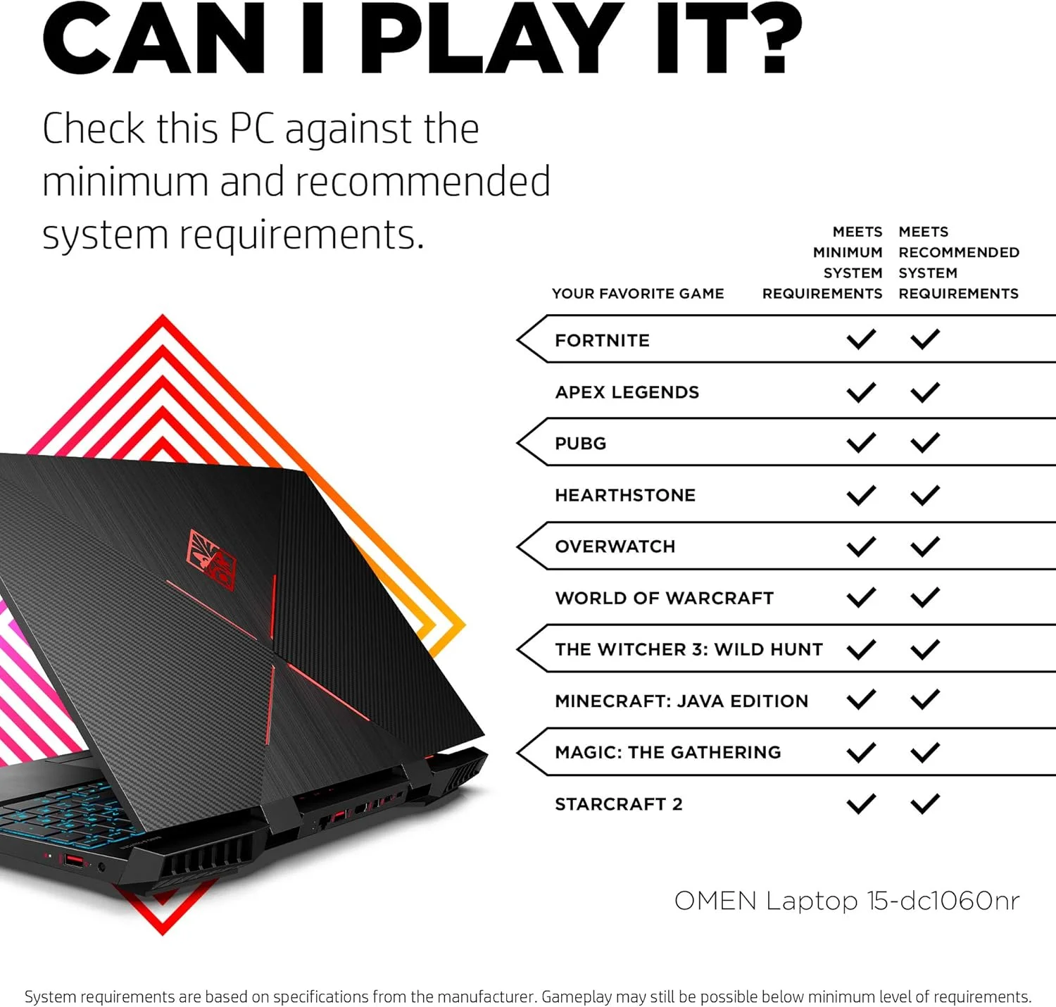 لپ تاپ گیمینگ 15 اینچی HP OMEN مدل 2019، پردازنده نسل نهم Intel i7-9750H، کارت گرافیک NVIDIA GeForce RTX 2070 با Max-Q (8 گیگابایت)، 16 گیگابایت رم، 512 گیگابایت حافظه SSD، آماده واقعیت مجازی، Windows 10 Home (15-dc1060nr، مشکی سایه)