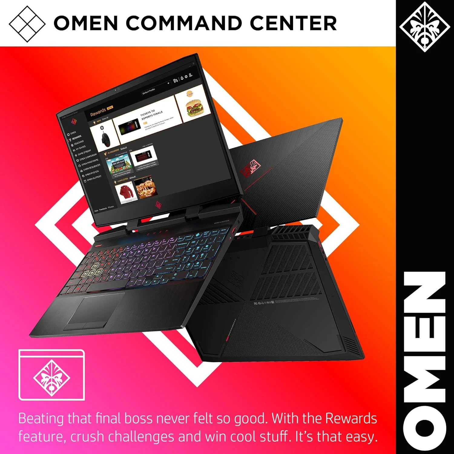 لپ تاپ گیمینگ 15 اینچی HP OMEN مدل 2019، پردازنده نسل نهم Intel i7-9750H، کارت گرافیک NVIDIA GeForce RTX 2070 با Max-Q (8 گیگابایت)، 16 گیگابایت رم، 512 گیگابایت حافظه SSD، آماده واقعیت مجازی، Windows 10 Home (15-dc1060nr، مشکی سایه)