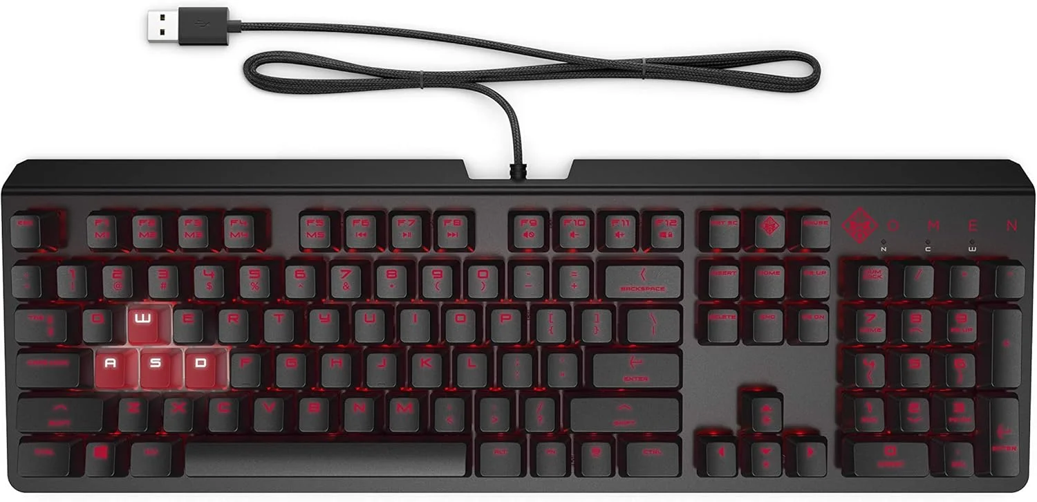 کیبورد گیمینگ مکانیکی قابل تنظیم HP OMEN Encoder با کلیدهای Cherry MX Brown، قابلیت Anti-Ghosting و نور پس زمینه LED، USB، صفحه کلید EN-AR (6YW75AA) کیبورد گیمینگ مکانیکی قابل تنظیم HP OMEN Encoder با کلیدهای Cherry MX Brown، قابلیت Anti-Ghosting و نور پس زمینه LED، USB، صفحه کلید EN-AR (6YW75AA)