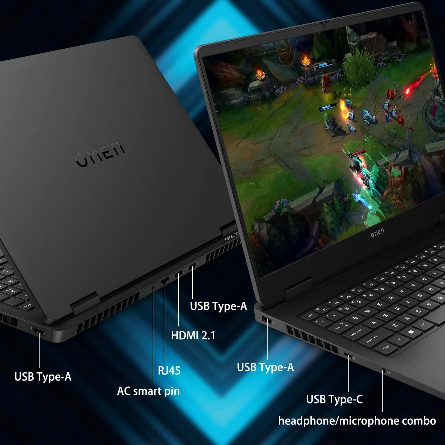 لپ تاپ گیمینگ باریک HP OMEN 16 RTX 5060 2025 AI Pro، صفحه نمایش 16 اینچی FHD+ 165 هرتز، Intel Ultra 7 255H (بهتر از Intel i7-14700)، NVIDIA RTX 5060، رم 16 گیگابایتی DDR5، SSD 1 ترابایتی، رنگ مشکی لپ تاپ گیمینگ باریک HP OMEN 16 RTX 5060 2025 AI Pro، صفحه نمایش 16 اینچی FHD+ 165 هرتز، Intel Ultra 7 255H (بهتر از Intel i7-14700)، NVIDIA RTX 5060، رم 16 گیگابایتی DDR5، SSD 1 ترابایتی، رنگ مشکی