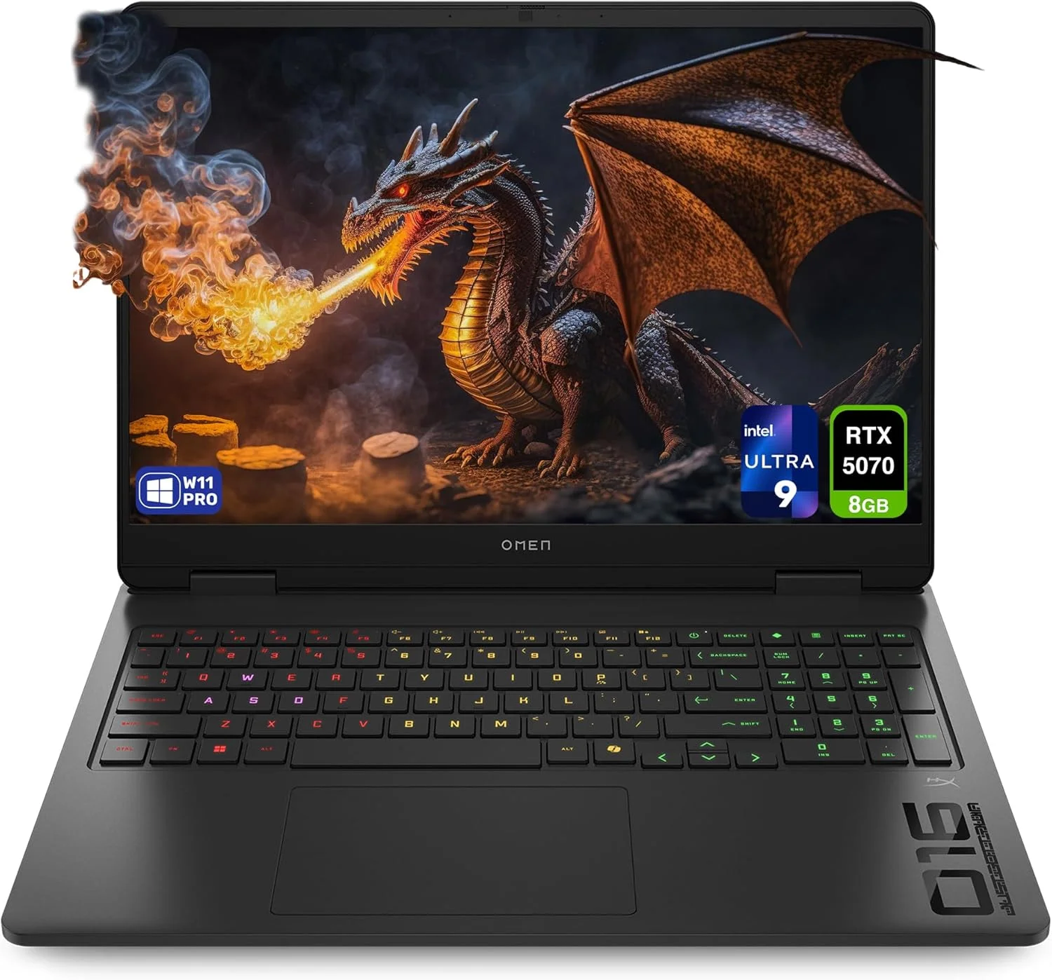 لپ تاپ گیمینگ HP OMEN 16، پردازنده Intel Ultra 9-285H، رم 64 گیگابایتی DDR5، حافظه SSD 4 ترابایتی PCIe، نمایشگر 16 اینچی WQXGA (2560x1600) 240 هرتز، کارت گرافیک Nvidia G-Force RTX 5070، کیبورد با نور پس زمینه RGB، ویندوز 11 پرو، مشکی سایه