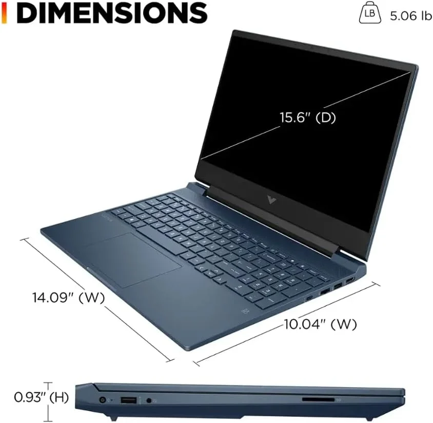 لپ تاپ گیمینگ 15.6 اینچی فول اچ دی 144 هرتز HP Victus - پردازنده Intel Core i7 - حافظه 16 گیگابایت - NVIDIA GeForce RTX 4050 - SSD 512 گیگابایت - آبی عملکرد (ارتقا یافته)