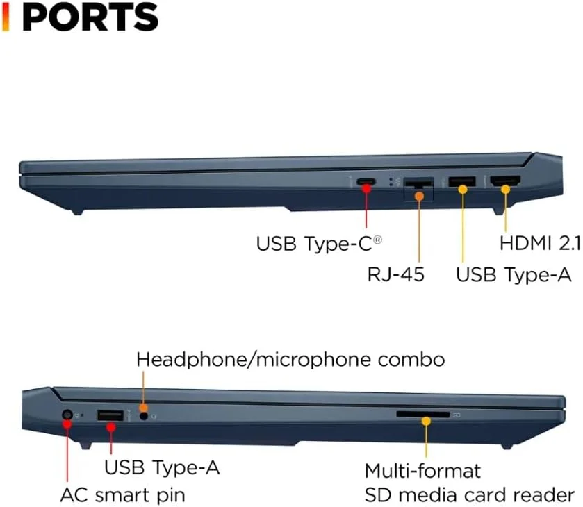 لپ تاپ گیمینگ 15.6 اینچی فول اچ دی 144 هرتز HP Victus - پردازنده Intel Core i7 - حافظه 16 گیگابایت - NVIDIA GeForce RTX 4050 - SSD 512 گیگابایت - آبی عملکرد (ارتقا یافته)