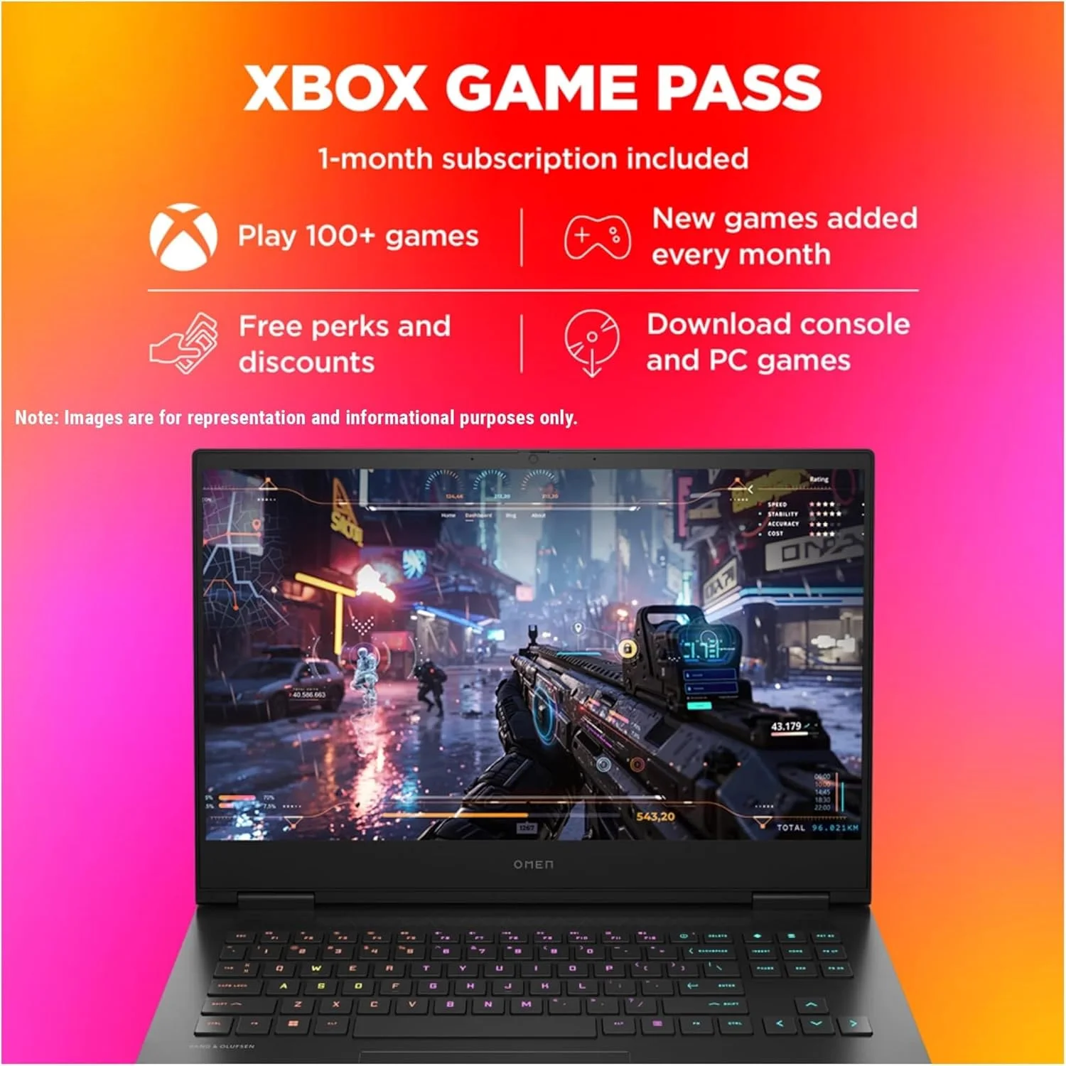 لپ تاپ گیمینگ HP OMEN، پردازنده Intel i7-13620H، رم 64 گیگابایت DDR5، حافظه SSD 2 ترابایت PCIe، صفحه نمایش 16.1 اینچ FHD (1920X1080)، کارت گرافیک Nvidia G-Force RTX 4060، ویندوز 11 Home لپ تاپ گیمینگ HP OMEN، پردازنده Intel i7-13620H، رم 64 گیگابایت DDR5، حافظه SSD 2 ترابایت PCIe، صفحه نمایش 16.1 اینچ FHD (1920X1080)، کارت گرافیک Nvidia G-Force RTX 4060، ویندوز 11 Home