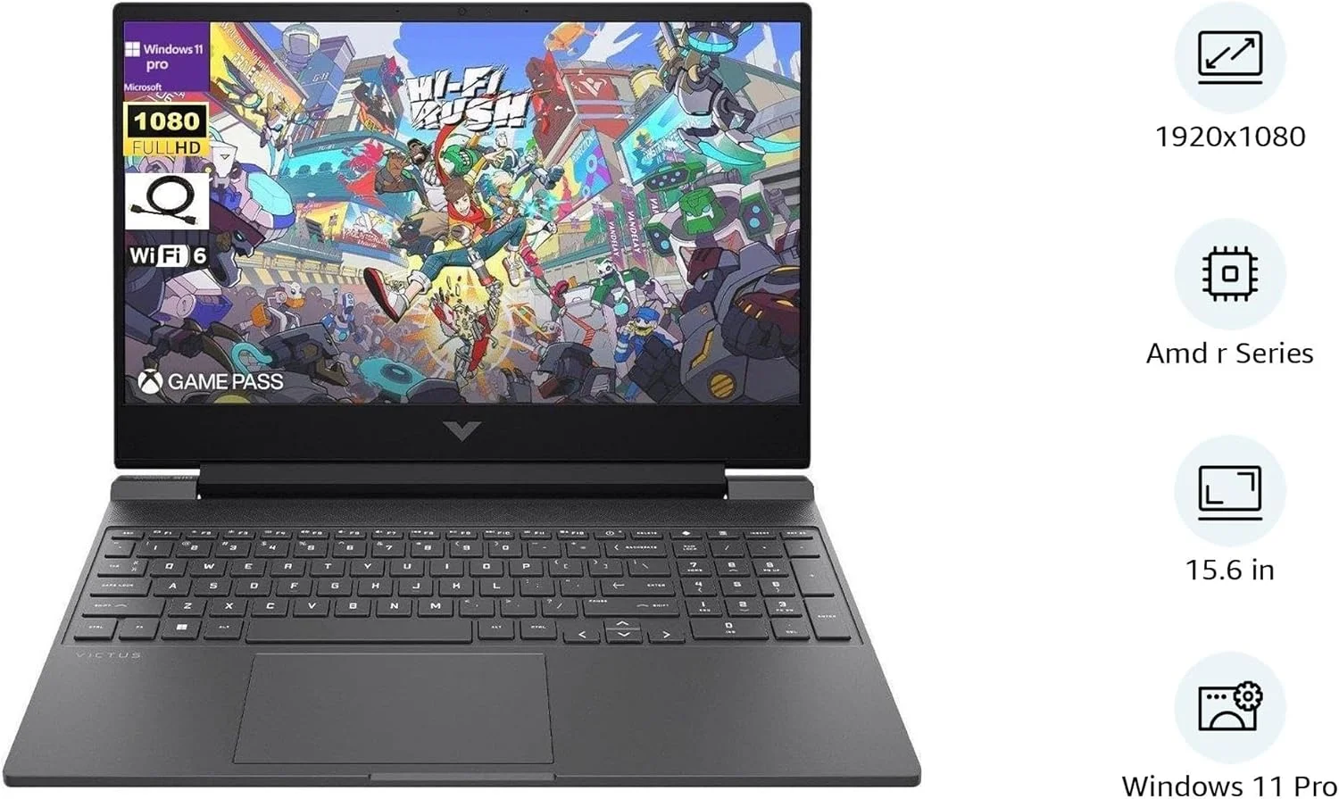 لپ تاپ گیمینگ HP Victus با صفحه نمایش 15.6 اینچی FHD با نرخ 144 هرتز، پردازنده AMD Ryzen 5 7535HS، کارت گرافیک Radeon RX 6550M، رم 8 گیگابایتی، حافظه SSD 512 گیگابایتی، کیبورد با نور پس زمینه، Windows 11 Pro، نقره ای میکا لپ تاپ گیمینگ HP Victus با صفحه نمایش 15.6 اینچی FHD با نرخ 144 هرتز، پردازنده AMD Ryzen 5 7535HS، کارت گرافیک Radeon RX 6550M، رم 8 گیگابایتی، حافظه SSD 512 گیگابایتی، کیبورد با نور پس زمینه، Windows 11 Pro، نقره ای میکا