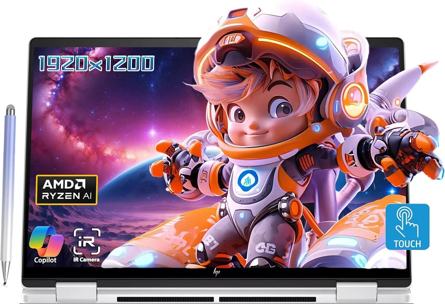 لپ تاپ باریک و تبدیلپذیر 2 در 1 اچ پی Envy 2024 با صفحه نمایش لمسی 14 اینچی WUXGA، پردازنده AMD Ryzen 5 8640HS (بهتر از i7 1355U)، رم LPDDR5 6400MHz، وای فای 6E، بلوتوث 5.3، کیبورد با نور پس زمینه، ویندوز 11 به همراه قلم (16 گیگابایت رم | 512 گیگابایت SSD) لپ تاپ باریک و تبدیلپذیر 2 در 1 اچ پی Envy 2024 با صفحه نمایش لمسی 14 اینچی WUXGA، پردازنده AMD Ryzen 5 8640HS (بهتر از i7 1355U)، رم LPDDR5 6400MHz، وای فای 6E، بلوتوث 5.3، کیبورد با نور پس زمینه، ویندوز 11 به همراه قلم (16 گیگابایت رم | 512 گیگابایت SSD)