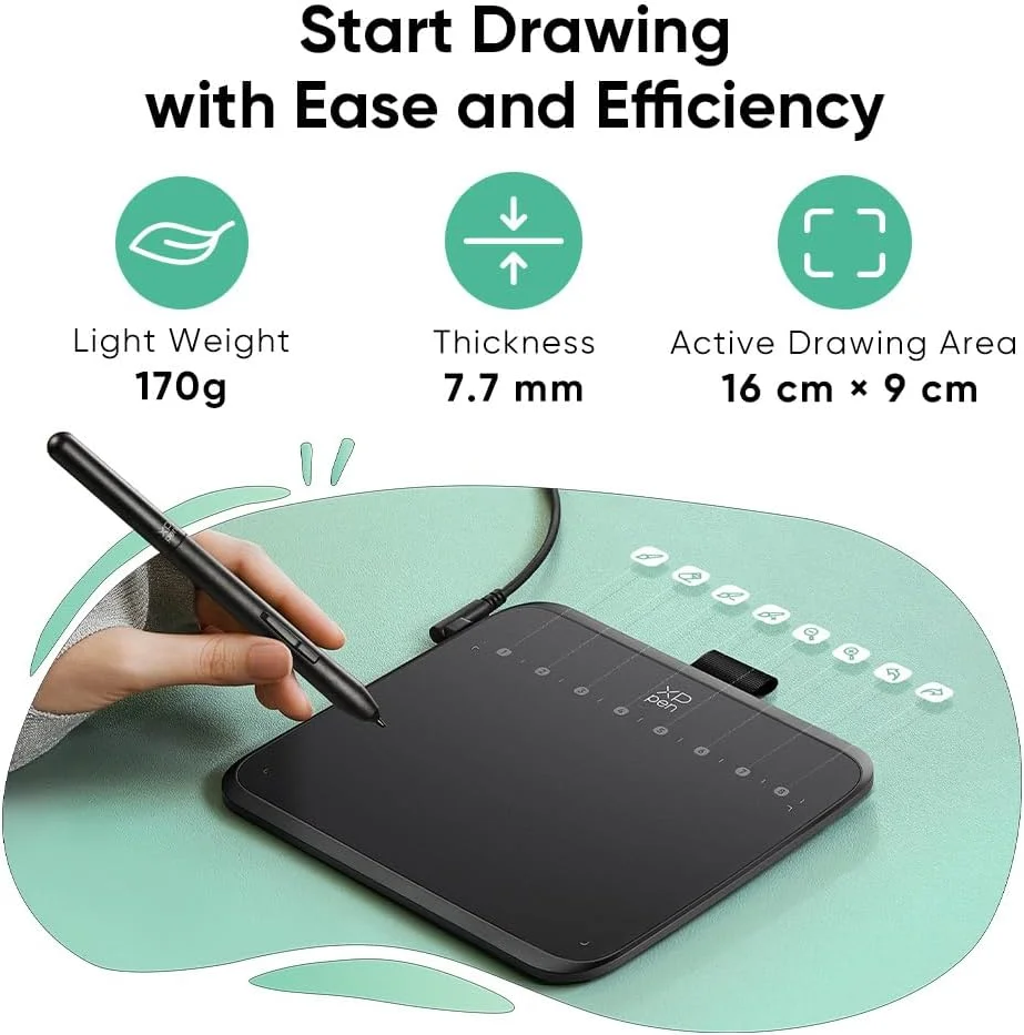 تبلت طراحی XP-PEN Deco 640 با 16384 سطح حساسیت فشار، قلم بدون باتری، پد طراحی OSU 6*4 اینچی، تبلت گرافیکی برای طراحی دیجیتال، آموزش، طراحی، ویرایش کار برای کامپیوتر، مک، اندروید تبلت طراحی XP-PEN Deco 640 با 16384 سطح حساسیت فشار، قلم بدون باتری، پد طراحی OSU 6*4 اینچی، تبلت گرافیکی برای طراحی دیجیتال، آموزش، طراحی، ویرایش کار برای کامپیوتر، مک، اندروید