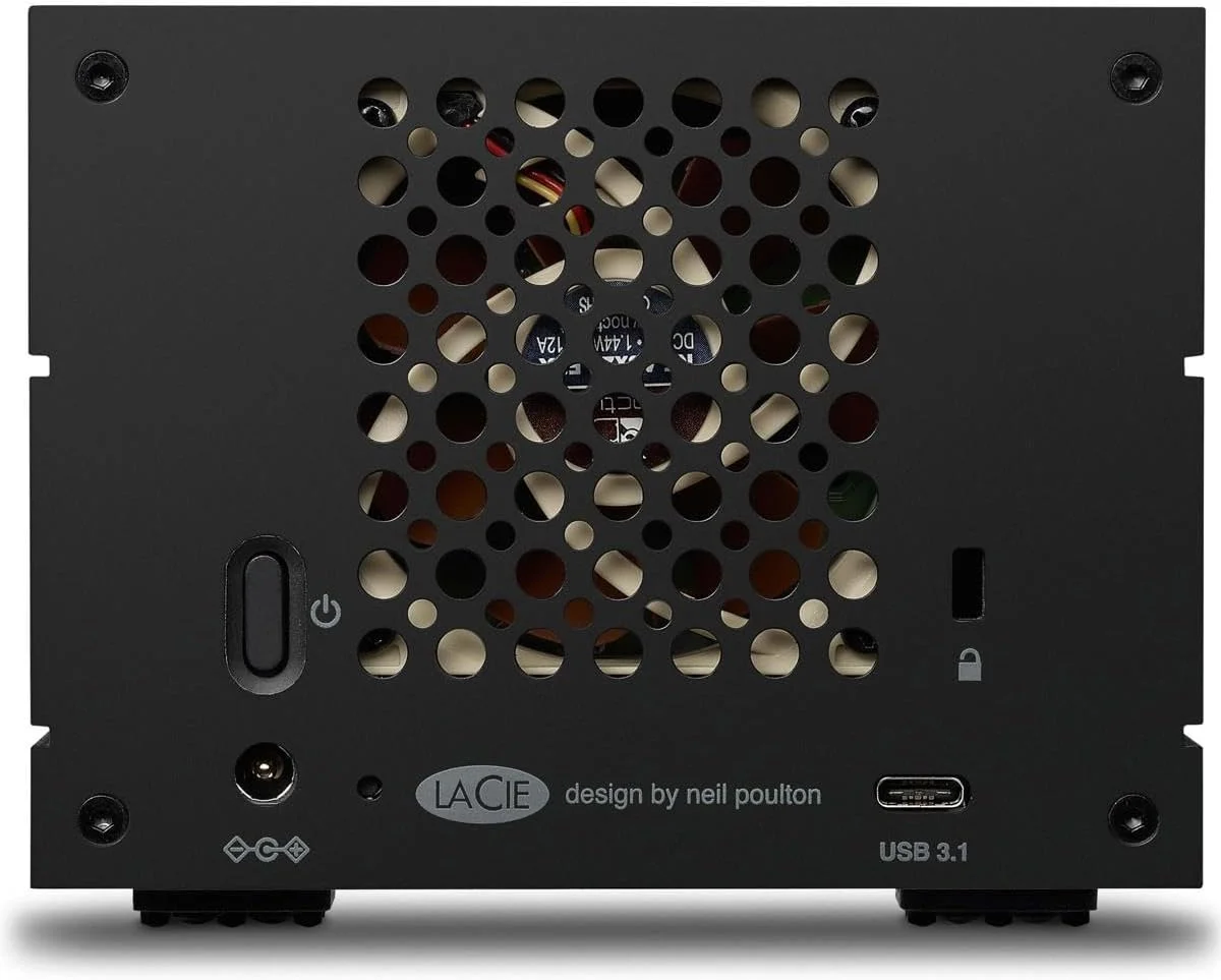 هارد دیسک اکسترنال رومیزی LaCie 2big RAID با ظرفیت 8 ترابایت مدل STHJ8000800 برای کامپیوترهای رومیزی Mac/PC، با قابلیت افزونگی داده، سایز 3.5 اینچ و ظرفیت 8000 گیگابایت - مشکی