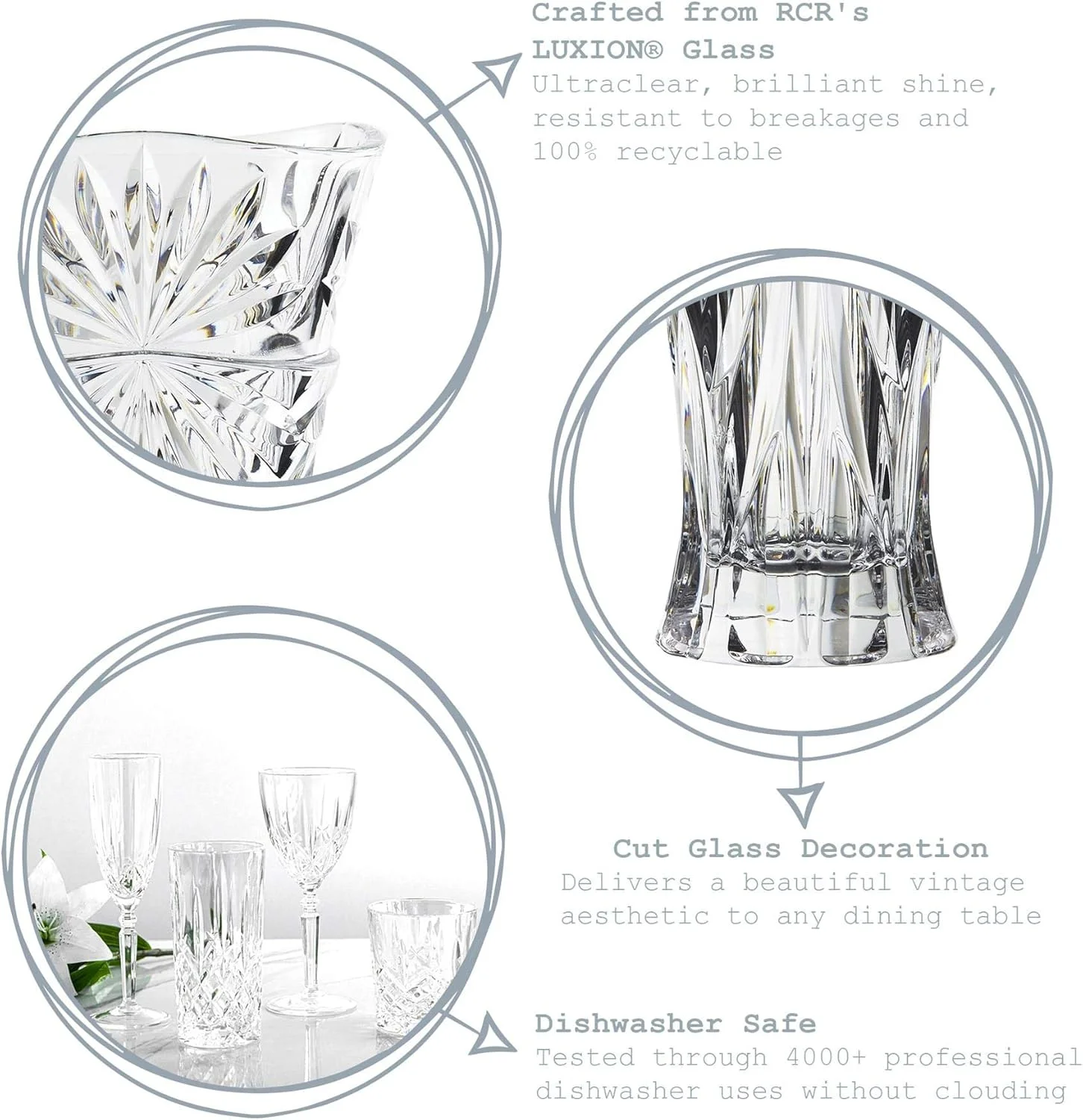 گلدان کریستال رومولا RCR، شفاف