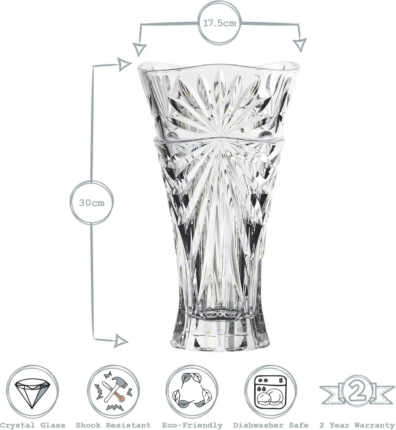 گلدان کریستال رومولا RCR، شفاف