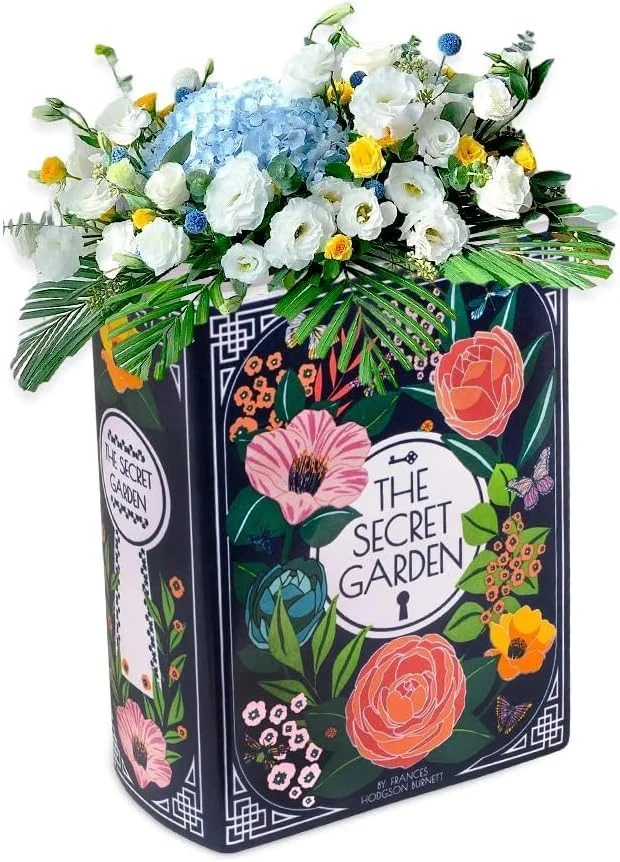 گلدان کتابی TERRIFI، گلدان تزئینی سرامیکی به شکل کتاب، گلدان کوچک برای دکوراسیون منزل، دکوری زیبا برای قفسه کتاب، گلدان خلاقانه برای دوستداران کتاب، گلدان تزئینی مدرن برای خانه و محل کار گلدان کتابی TERRIFI، گلدان تزئینی سرامیکی به شکل کتاب، گلدان کوچک برای دکوراسیون منزل، دکوری زیبا برای قفسه کتاب، گلدان خلاقانه برای دوستداران کتاب، گلدان تزئینی مدرن برای خانه و محل کار