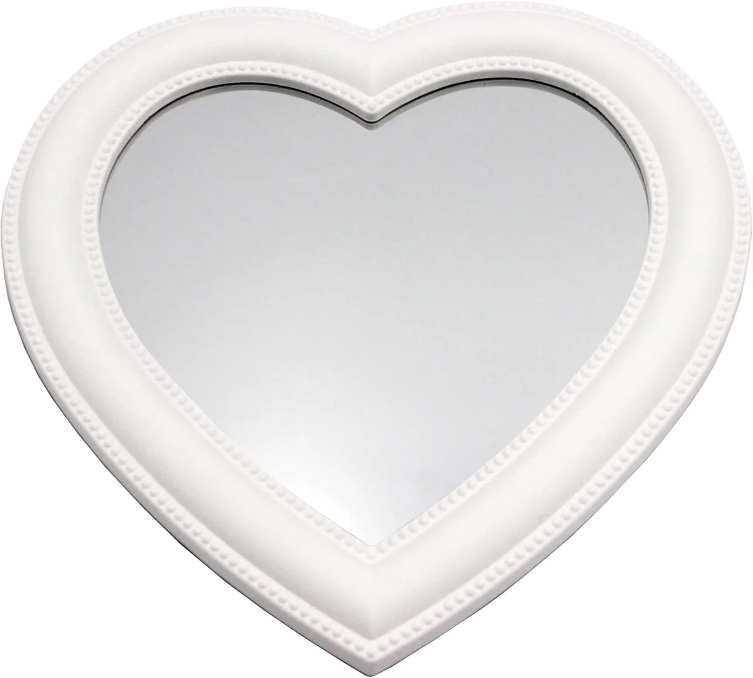 آینه آرایشی قلبی، آینه دیواری، آینه رومیزی، آینه اتاق خواب (سفید)