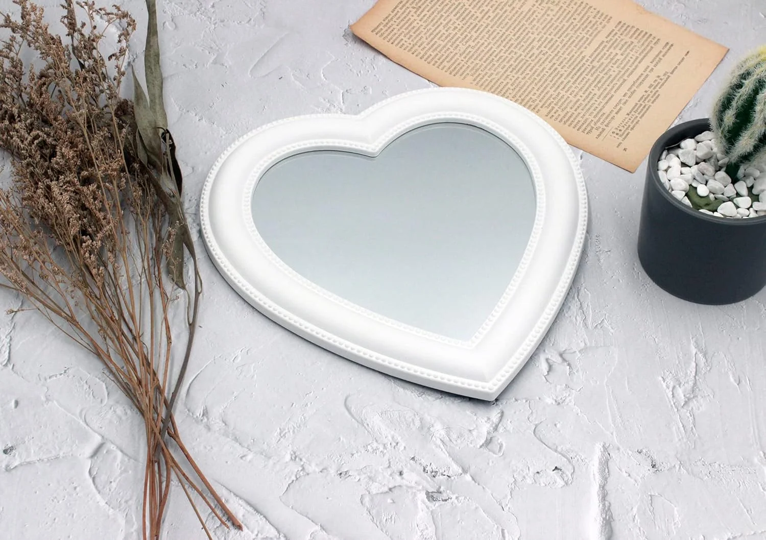 آینه آرایشی قلبی، آینه دیواری، آینه رومیزی، آینه اتاق خواب (سفید) آینه آرایشی قلبی، آینه دیواری، آینه رومیزی، آینه اتاق خواب (سفید)