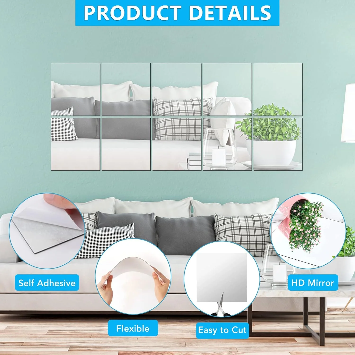 بسته 10 عددی آینه های اکریلیک، برچسب آینه، آینه دیواری DIY برای چسباندن، نشکن، برای آینه های چسبی دیواری، آینه های تمام قد، کاشی های آینه، آینه تزئینی، دکوراسیون دیوار، 10 x بسته 10 عددی آینه های اکریلیک، برچسب آینه، آینه دیواری DIY برای چسباندن، نشکن، برای آینه های چسبی دیواری، آینه های تمام قد، کاشی های آینه، آینه تزئینی، دکوراسیون دیوار، 10 x