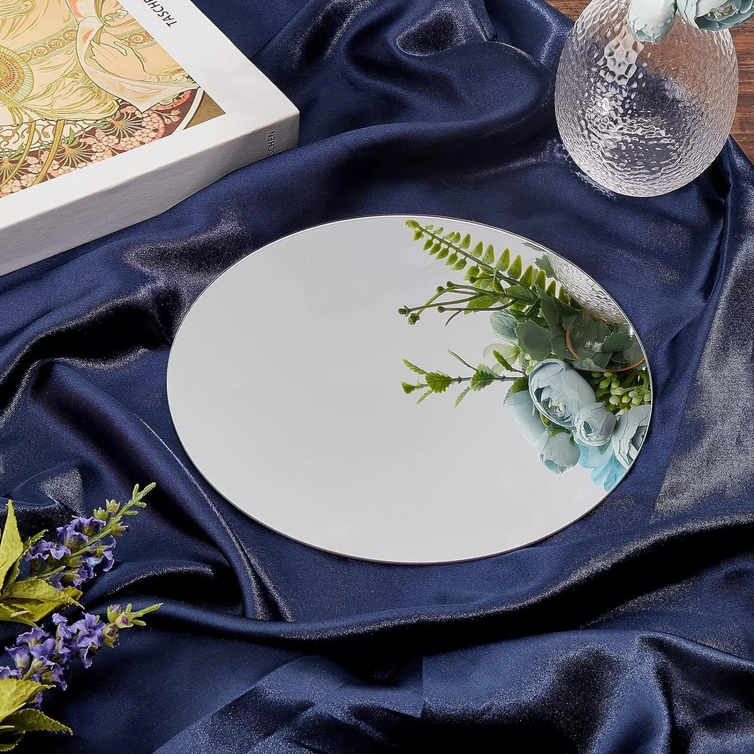 الی کرافت 6 عدد صفحه آینه ای گرد 20 سانتی متری - سینی شیشه ای 4 میلی متری، کاشی های دایره ای، استیکرهای دیواری برای تزیین میز، دکوراسیون منزل الی کرافت 6 عدد صفحه آینه ای گرد 20 سانتی متری - سینی شیشه ای 4 میلی متری، کاشی های دایره ای، استیکرهای دیواری برای تزیین میز، دکوراسیون منزل