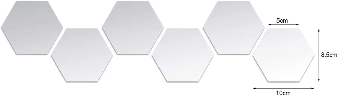 برچسب دیواری آینه ای شش ضلعی 24 عددی Pepisky، برچسب های دیواری قابل جابجایی، آینه تزئینی اکریلیک، دکوراسیون منزل DIY برای اتاق خواب، حمام، اتاق نشیمن