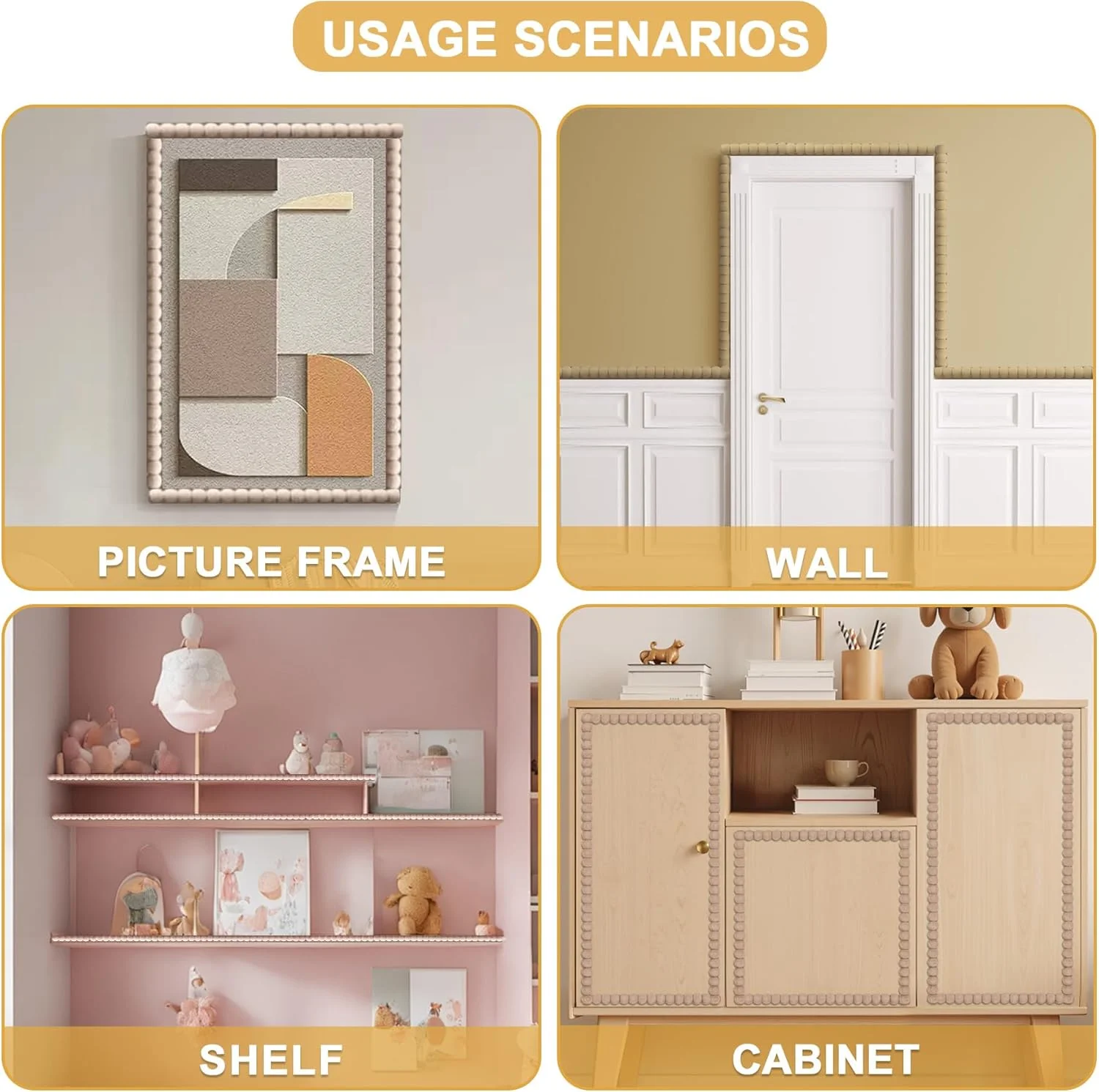 مجموعه 15 عددی زه مهره چوبی خام Soengsau، طول 40 سانتی متر - مناسب برای رنگ آمیزی، قالب گیری تزئینی زیبا، کاردستی DIY برای قاب مبلمان، لبه آینه، دیوار، درب، کمد، میز آرایش، قفسه مجموعه 15 عددی زه مهره چوبی خام Soengsau، طول 40 سانتی متر - مناسب برای رنگ آمیزی، قالب گیری تزئینی زیبا، کاردستی DIY برای قاب مبلمان، لبه آینه، دیوار، درب، کمد، میز آرایش، قفسه