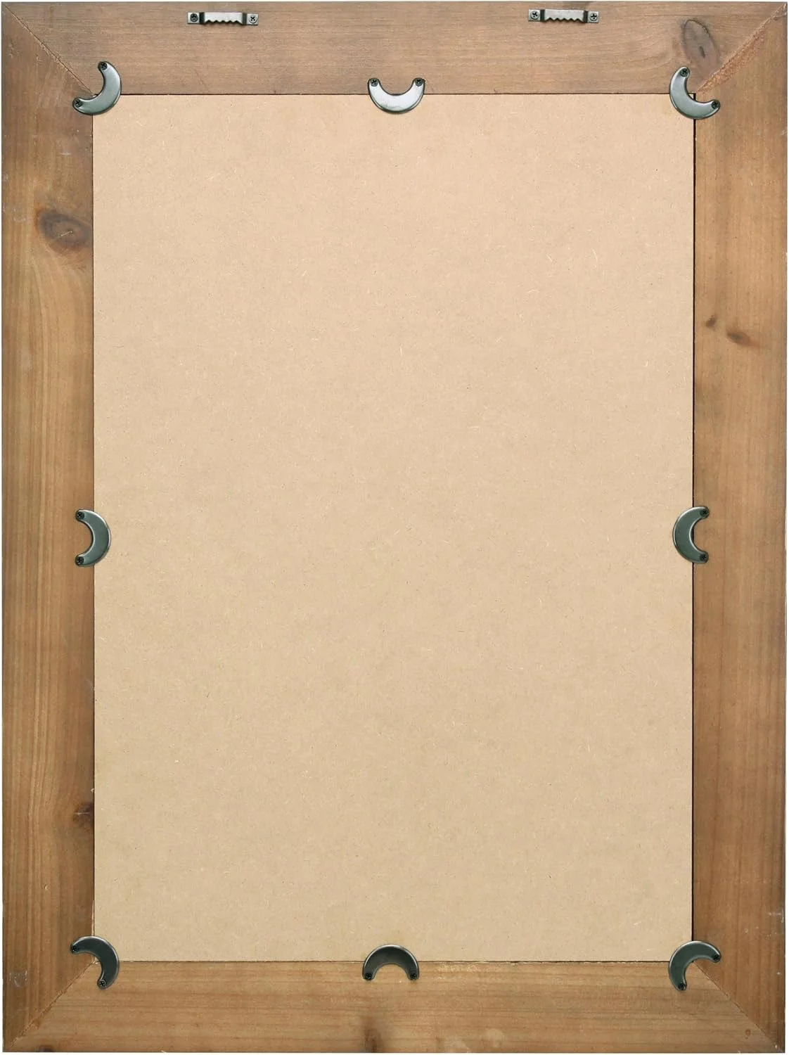 آینه دیواری مستطیلی چوبی طبیعی استونبریار، متوسط، قهوه ای