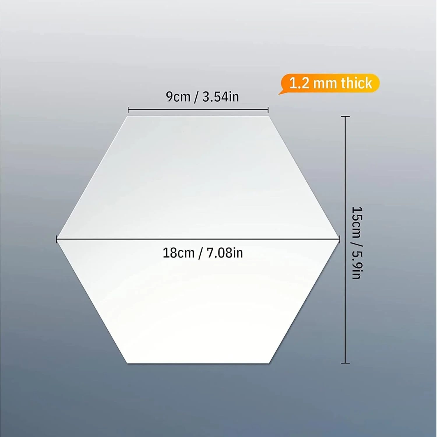 برچسب های آینه ای اکریلیک جداشدنی 24 تکه Sulfar | برچسب های آینه ای تزئینی طرح لانه زنبوری برای اتاق نشیمن و اتاق خواب | 6 x 7.1 x 3.5 اینچ | بسته 24 عددی
