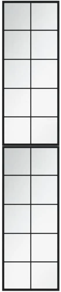 آینه دیواری vidaXL دو عددی، آینه حمام با قلاب نصب، آینه راهرو برای اتاق خواب و نشیمن، آینه آرایشی، سبک مدرن، فلز مشکی