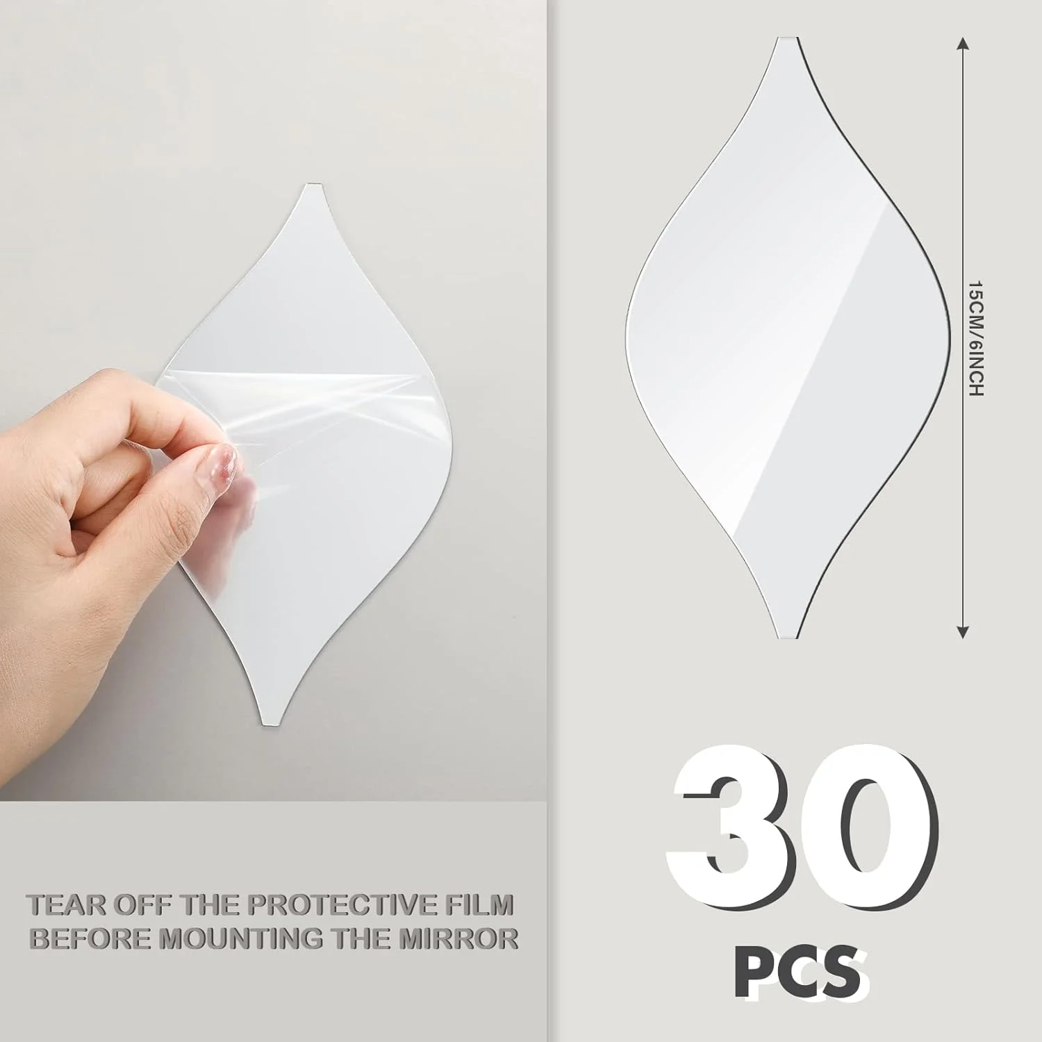 استیکرهای دیواری آینه ای ویسات، 30 عدد، دکوراسیون آکریلیک سه بعدی طرح قطره اشک، استیکرهای آینه ای تزئینی قابل جابجایی، مناسب برای دکوراسیون منزل، اتاق نشیمن، حمام، دفتر کار، خوابگاه، 15x8.5 سانتی متر (نقره ای) استیکرهای دیواری آینه ای ویسات، 30 عدد، دکوراسیون آکریلیک سه بعدی طرح قطره اشک، استیکرهای آینه ای تزئینی قابل جابجایی، مناسب برای دکوراسیون منزل، اتاق نشیمن، حمام، دفتر کار، خوابگاه، 15x8.5 سانتی متر (نقره ای)