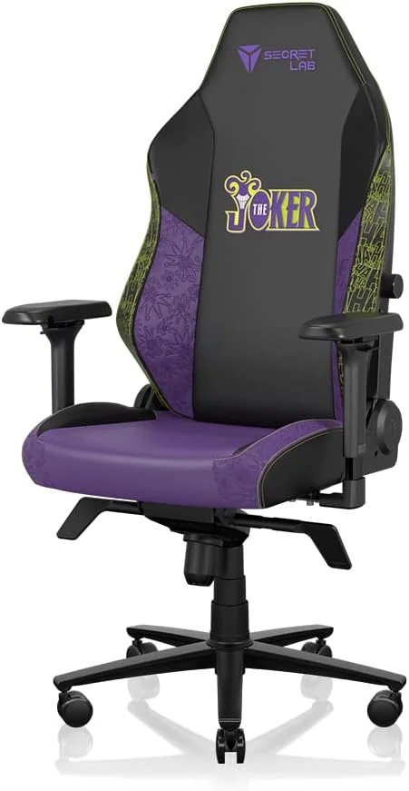 صندلی گیمینگ تایتان ایوو جوکر - تکیهگاهی - صندلی کامپیوتر ارگونومیک و راحت با دستههای 4D - بالشتک سر مغناطیسی و پشتیبانی کمری 4 طرفه - مشکی/بنفش - چرم مصنوعی صندلی گیمینگ تایتان ایوو جوکر - تکیهگاهی - صندلی کامپیوتر ارگونومیک و راحت با دستههای 4D - بالشتک سر مغناطیسی و پشتیبانی کمری 4 طرفه - مشکی/بنفش - چرم مصنوعی
