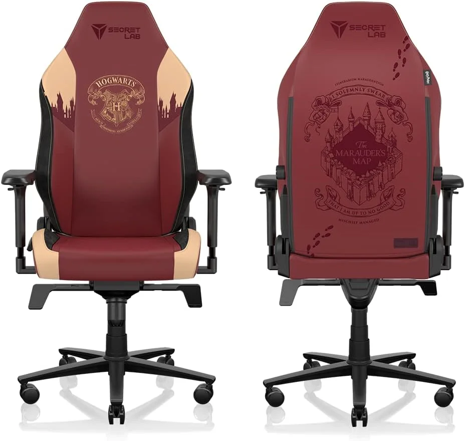 صندلی گیمینگ Secretlab Titan Evo Harry Potter - تکیه‌گاهی - صندلی کامپیوتر ارگونومیک و راحت با دسته‌های 4D - بالشتک سر مغناطیسی و پشتیبانی کمری 4 طرفه - معمولی - قرمز - چرم مصنوعی