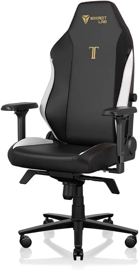 صندلی گیمینگ تایتان ایوو کلاسیک Secretlab - صندلی کامپیوتر تکیه گاه دار، ارگونومیک و راحت با دسته های 4D، بالشتک سر مغناطیسی و پشتیبانی کمری 4 طرفه - مشکی - چرم مصنوعی
