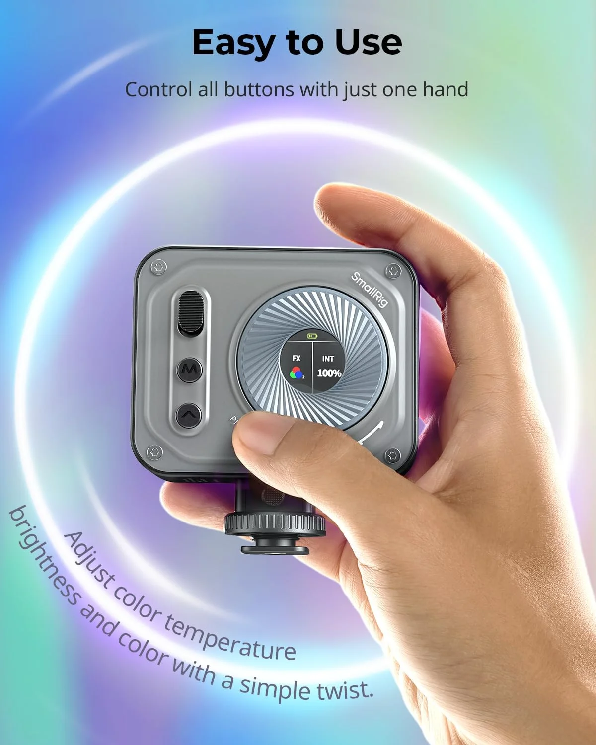 نور ویدئویی RGB مدل SMALLRIG Vibe P108 Pro، نور LED قابل حمل دوربین برای عکاسی، نور کفشک سرد، CRI95+، 2500-6500K، 12 جلوه ویژه، لوازم جانبی نور پرکننده برای تولیدکنندگان محتوا، استریمینگ - 4661 نور ویدئویی RGB مدل SMALLRIG Vibe P108 Pro، نور LED قابل حمل دوربین برای عکاسی، نور کفشک سرد، CRI95+، 2500-6500K، 12 جلوه ویژه، لوازم جانبی نور پرکننده برای تولیدکنندگان محتوا، استریمینگ - 4661