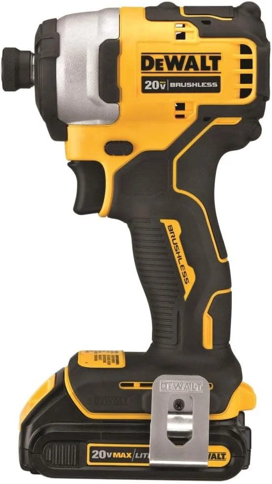 دریل پیچ گوشتی ضربه ای شارژی جمع و جور 20 ولت DEWALT ATOMIC، کیت بی سیم، 2 باتری، 1/4 اینچ (DCF809C2) دریل پیچ گوشتی ضربه ای شارژی جمع و جور 20 ولت DEWALT ATOMIC، کیت بی سیم، 2 باتری، 1/4 اینچ (DCF809C2)