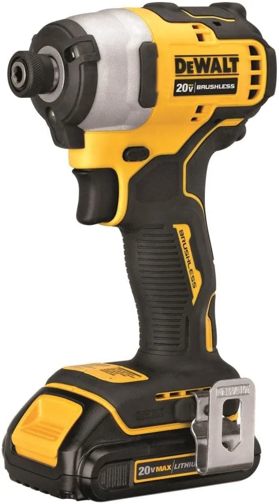 دریل پیچ گوشتی ضربه ای شارژی جمع و جور 20 ولت DEWALT ATOMIC، کیت بی سیم، 2 باتری، 1/4 اینچ (DCF809C2) دریل پیچ گوشتی ضربه ای شارژی جمع و جور 20 ولت DEWALT ATOMIC، کیت بی سیم، 2 باتری، 1/4 اینچ (DCF809C2)