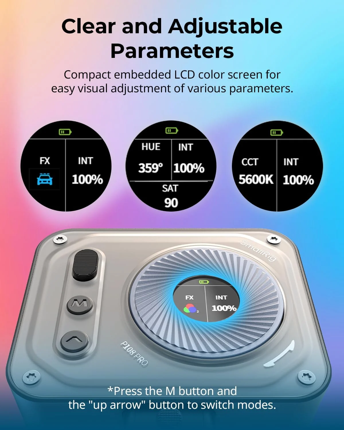 نور ویدئویی RGB مدل SMALLRIG Vibe P108 Pro، نور LED قابل حمل دوربین برای عکاسی، نور کفشک سرد، CRI95+، 2500-6500K، 12 جلوه ویژه، لوازم جانبی نور پرکننده برای تولیدکنندگان محتوا و استریمینگ - 4661 نور ویدئویی RGB مدل SMALLRIG Vibe P108 Pro، نور LED قابل حمل دوربین برای عکاسی، نور کفشک سرد، CRI95+، 2500-6500K، 12 جلوه ویژه، لوازم جانبی نور پرکننده برای تولیدکنندگان محتوا و استریمینگ - 4661