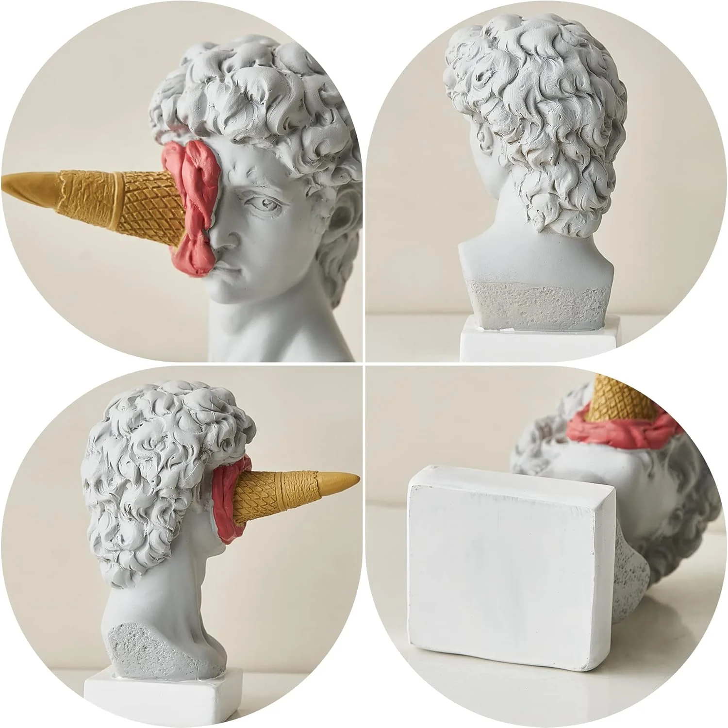 مجسمه کلاسیک یونانی داوود FJS، مجسمه و تندیس های رزینی برای دکور اتاق نشیمن و دفتر کار، مجسمه نیم تنه برای دکور میز قهوه خوری خانه با زیبایی شناسی رومی مجسمه کلاسیک یونانی داوود FJS، مجسمه و تندیس های رزینی برای دکور اتاق نشیمن و دفتر کار، مجسمه نیم تنه برای دکور میز قهوه خوری خانه با زیبایی شناسی رومی