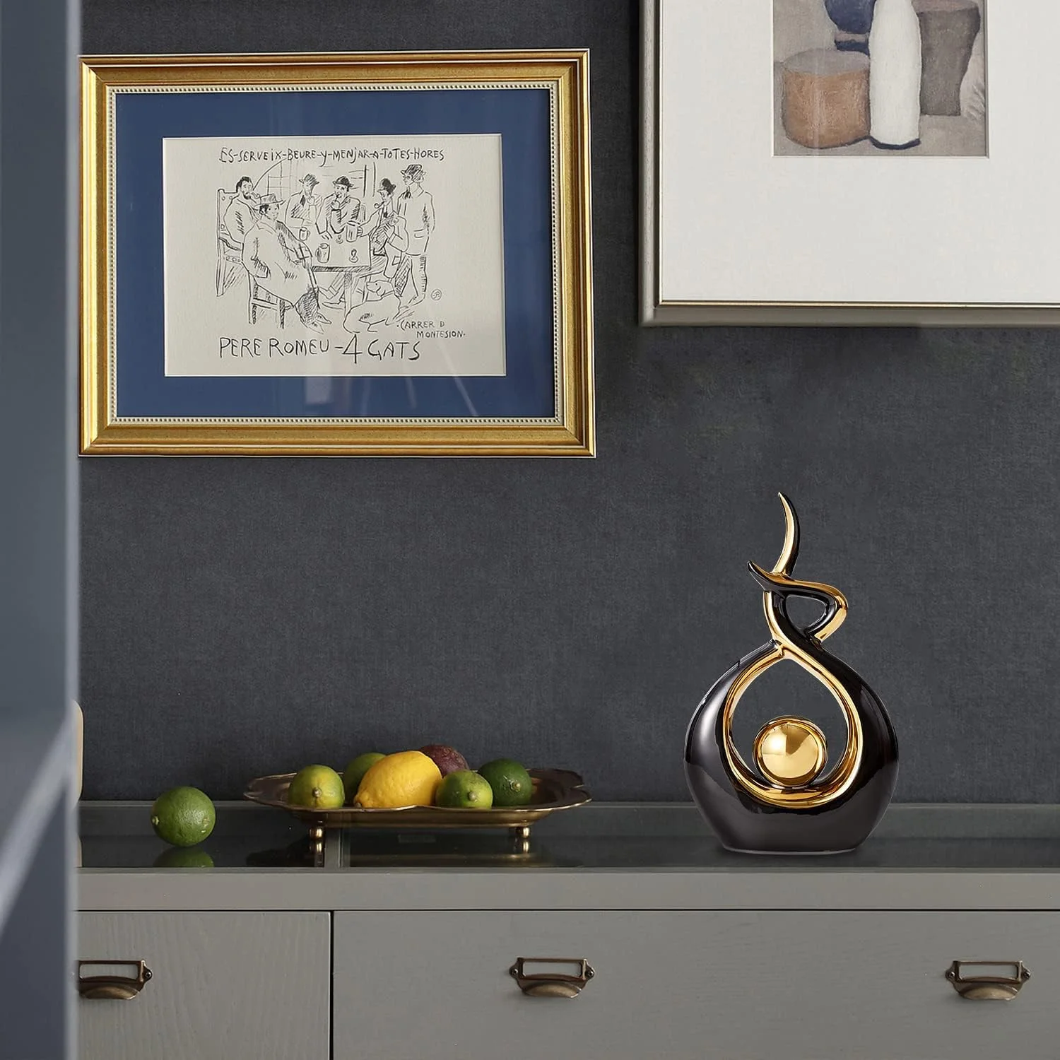 مجسمه سرامیکی هنری مدرن و انتزاعی FJS، دکوری برای میز ناهارخوری، اتاق نشیمن، دفتر کار، ارتفاع 27.4 سانتی متر، طول 16.5 سانتی متر (مشکی، کوچک) مجسمه سرامیکی هنری مدرن و انتزاعی FJS، دکوری برای میز ناهارخوری، اتاق نشیمن، دفتر کار، ارتفاع 27.4 سانتی متر، طول 16.5 سانتی متر (مشکی، کوچک)