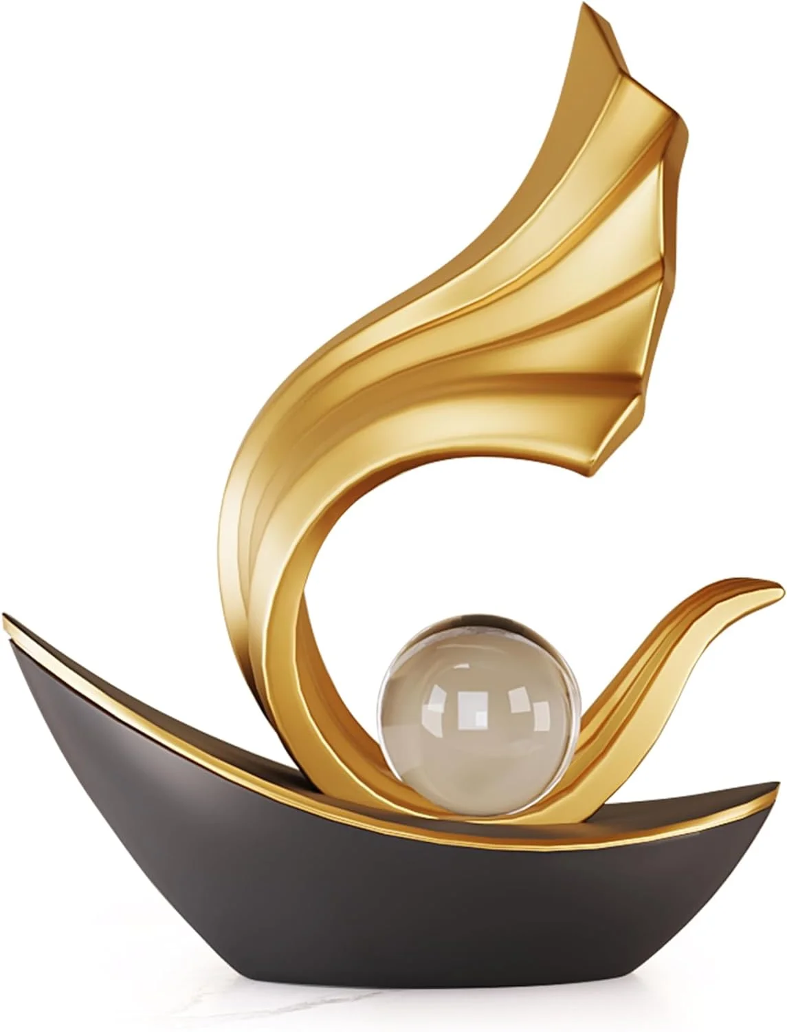 مجسمه قایق بادبانی مدرن FJS، دکوری اتاق نشیمن، مجسمه های دریایی برای میز قهوه، استند تلویزیون، قفسه کتاب، مجسمه قایق هنری انتزاعی دکور خانه (مشکی و طلایی) مجسمه قایق بادبانی مدرن FJS، دکوری اتاق نشیمن، مجسمه های دریایی برای میز قهوه، استند تلویزیون، قفسه کتاب، مجسمه قایق هنری انتزاعی دکور خانه (مشکی و طلایی)