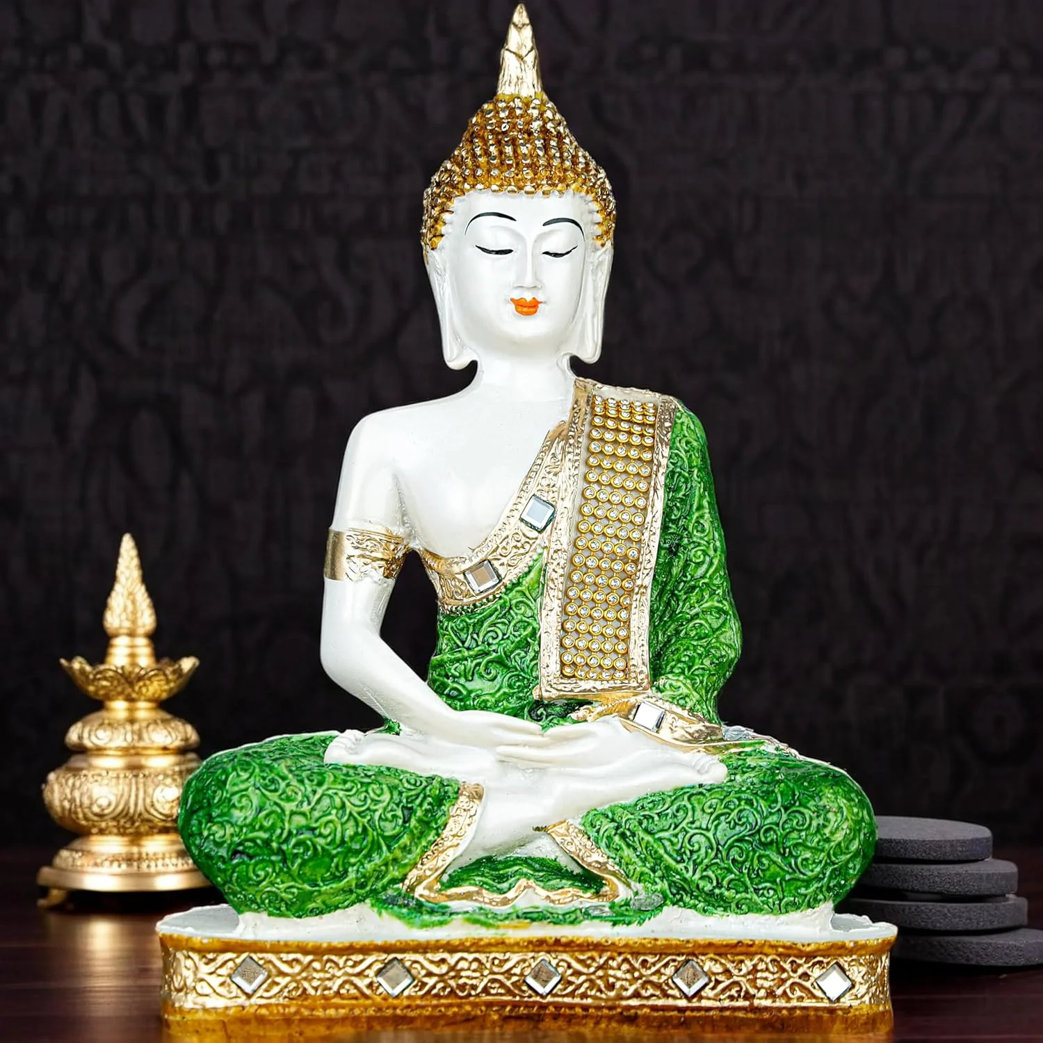 مجسمه تزئینی بودا نشسته در حالت مدیتیشن، 25 سانتیمتری، مناسب دکوراسیون منزل و هدیه مجسمه تزئینی بودا نشسته در حالت مدیتیشن، 25 سانتیمتری، مناسب دکوراسیون منزل و هدیه