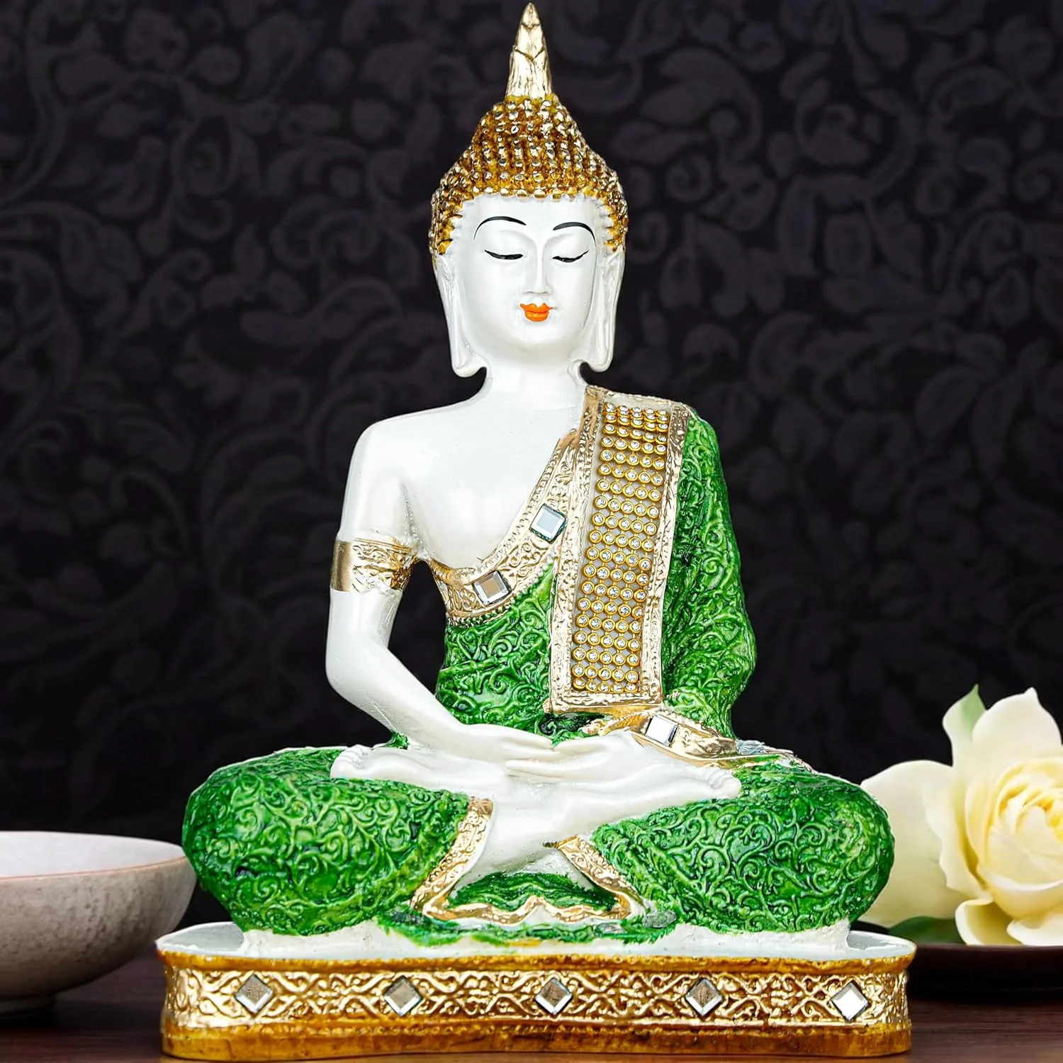 مجسمه تزئینی بودا نشسته در حالت مدیتیشن، 25 سانتیمتری، مناسب دکوراسیون منزل و هدیه مجسمه تزئینی بودا نشسته در حالت مدیتیشن، 25 سانتیمتری، مناسب دکوراسیون منزل و هدیه