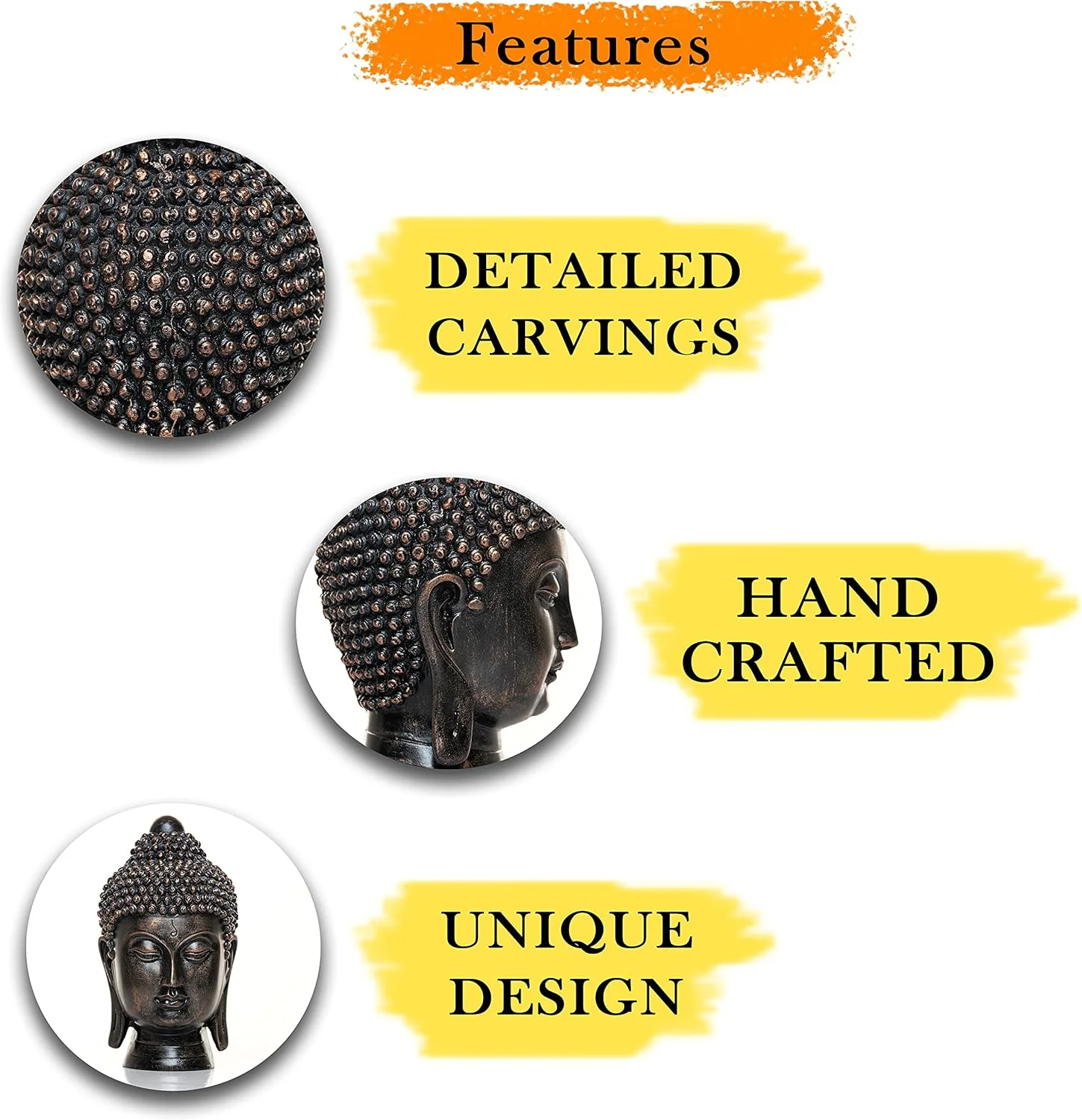 مجسمه بودا از جنس پلی رزین، مناسب برای دکوراسیون منزل و اتاق نشیمن - A_COP-DB6 مجسمه بودا از جنس پلی رزین، مناسب برای دکوراسیون منزل و اتاق نشیمن - A_COP-DB6