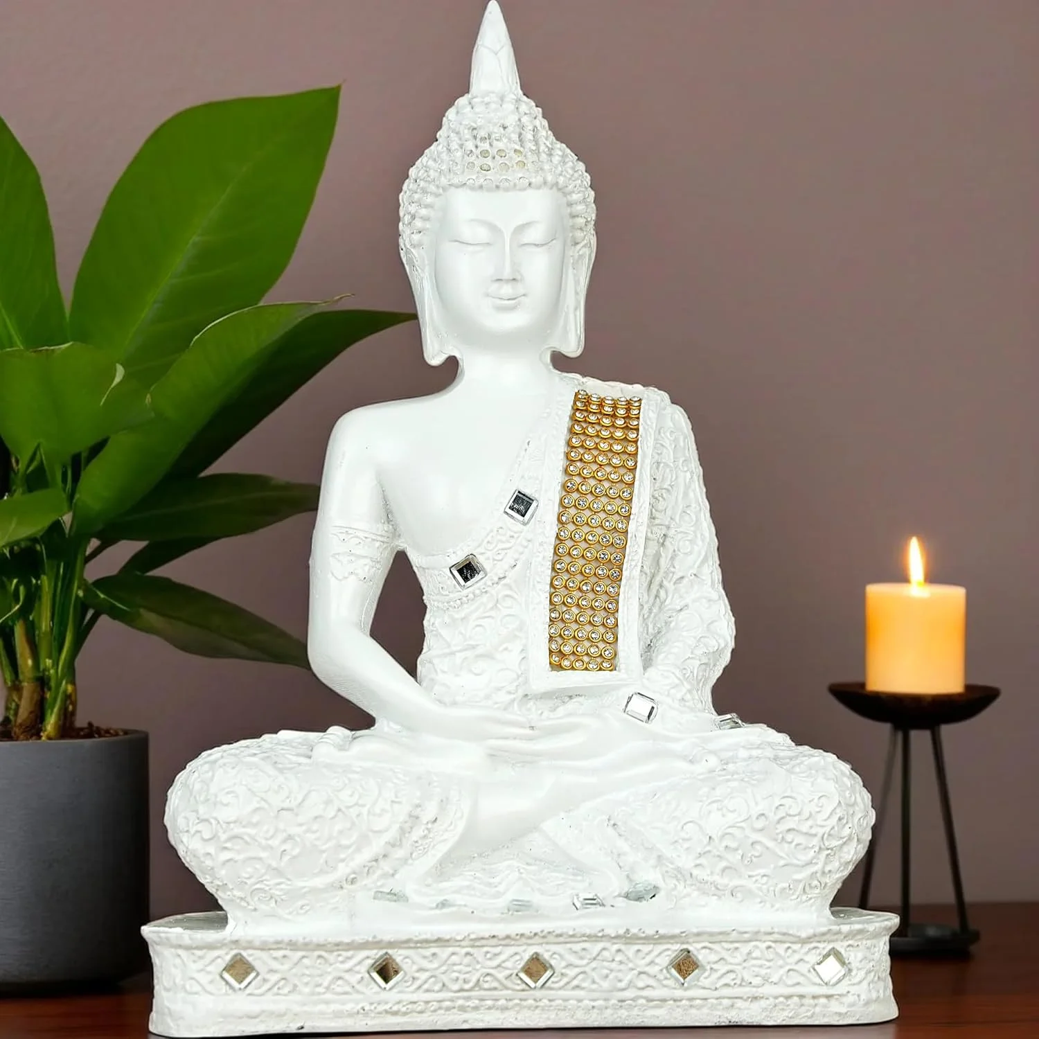 مجسمه تزئینی بودا نشسته در حال مدیتیشن، 25 سانتیمتری، مناسب دکوراسیون منزل و هدیه مجسمه تزئینی بودا نشسته در حال مدیتیشن، 25 سانتیمتری، مناسب دکوراسیون منزل و هدیه